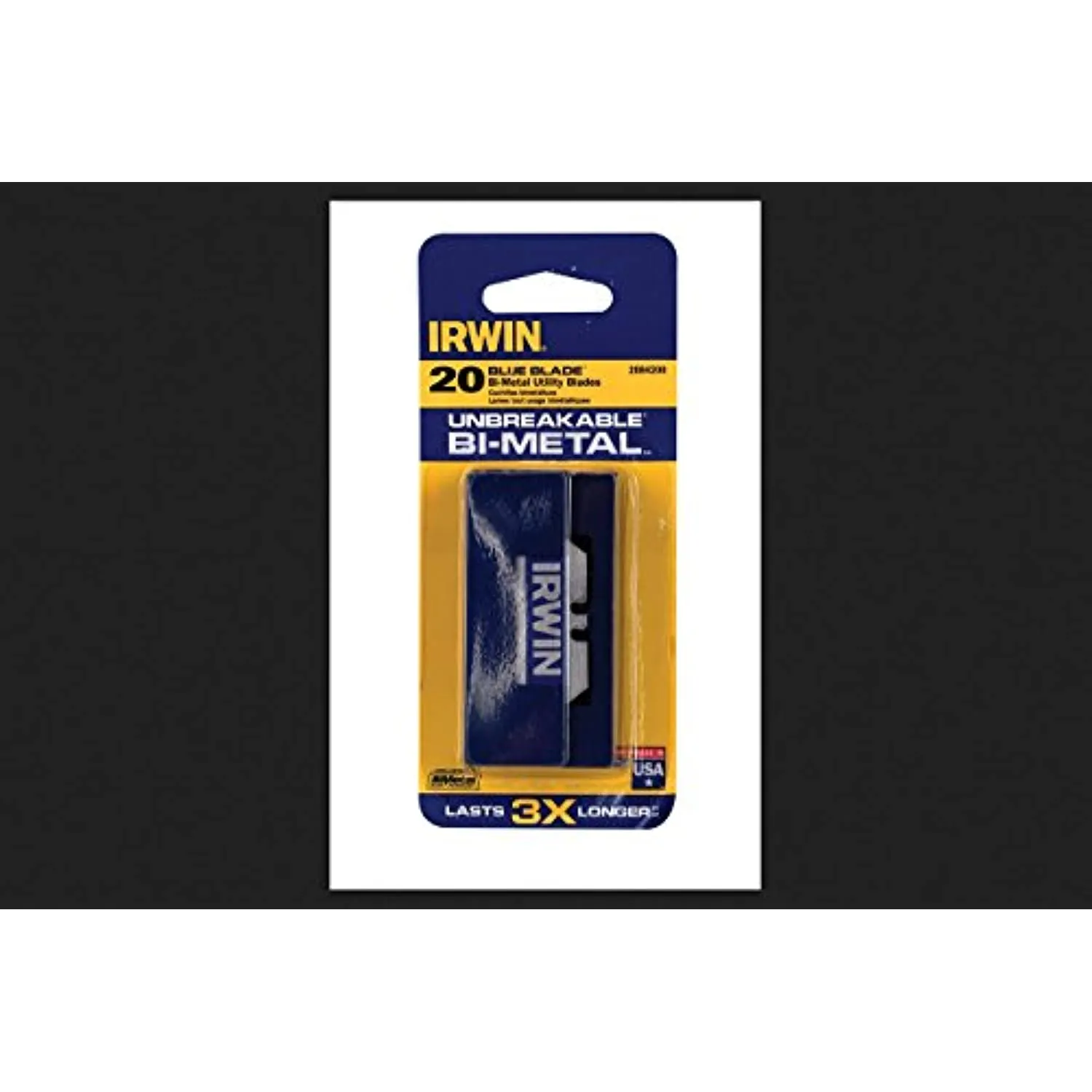 IRWIN Tools Blue Blade Bi-Metal Utility Blade, 20-Pack (2084200)