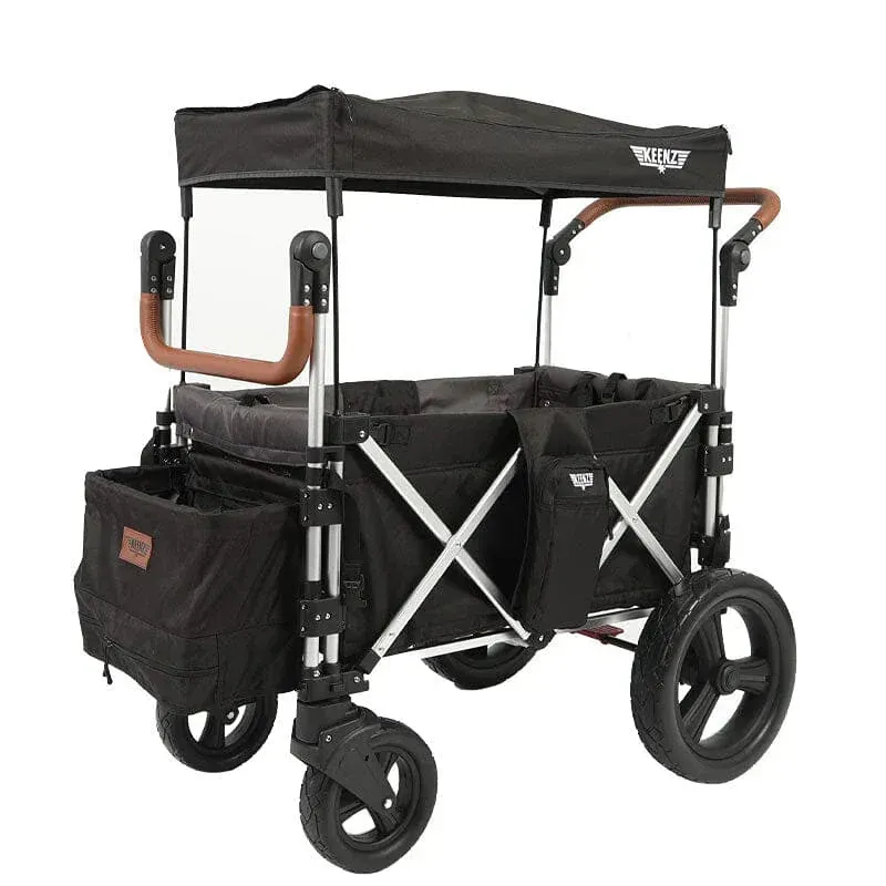 Keenz 7S 2.0 Stroller Wagon, 2 Passenger - Black