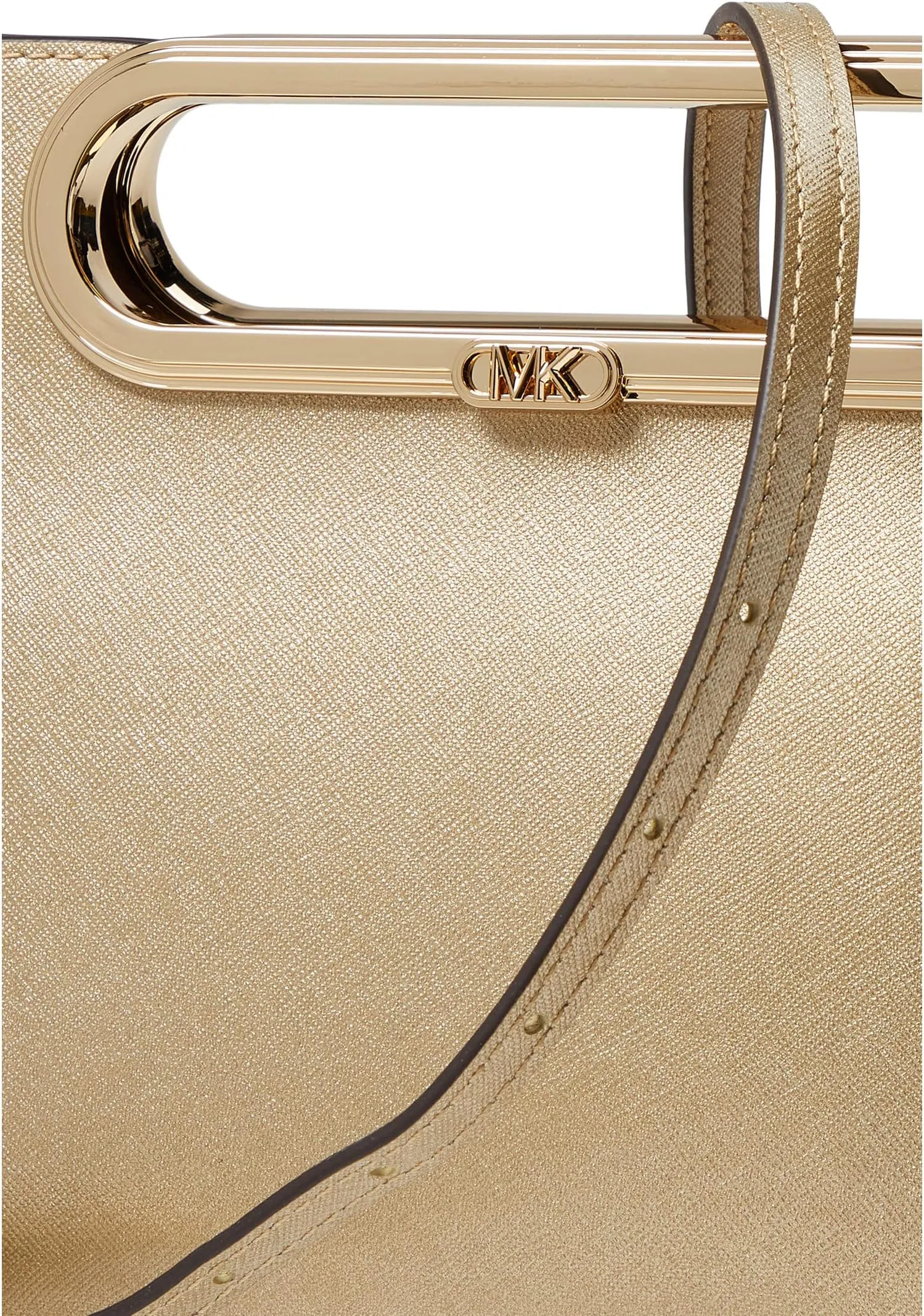 Large convertible Chelsea MICHAEL Michael Kors clutch, Pale Gold