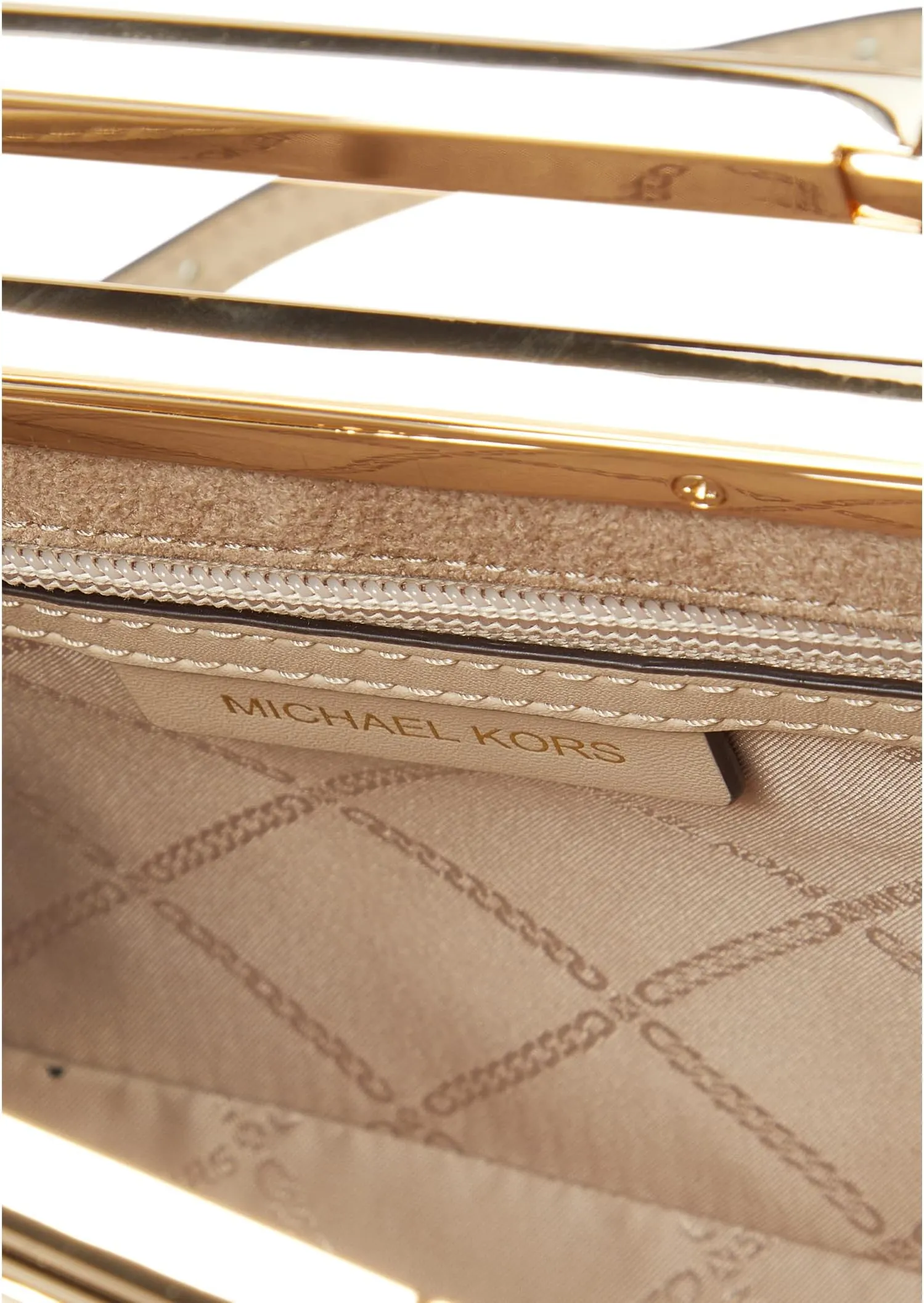Large convertible Chelsea MICHAEL Michael Kors clutch, Pale Gold
