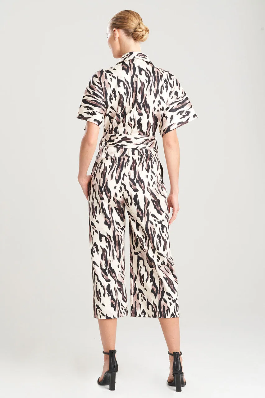 Lynx Cotton Sateen Tapered Jumpsuit