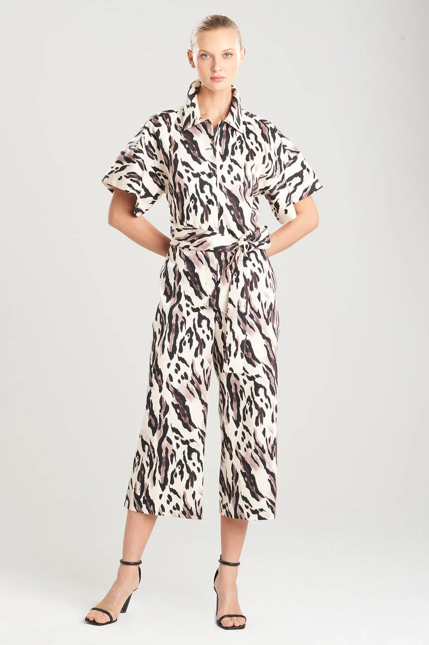 Lynx Cotton Sateen Tapered Jumpsuit