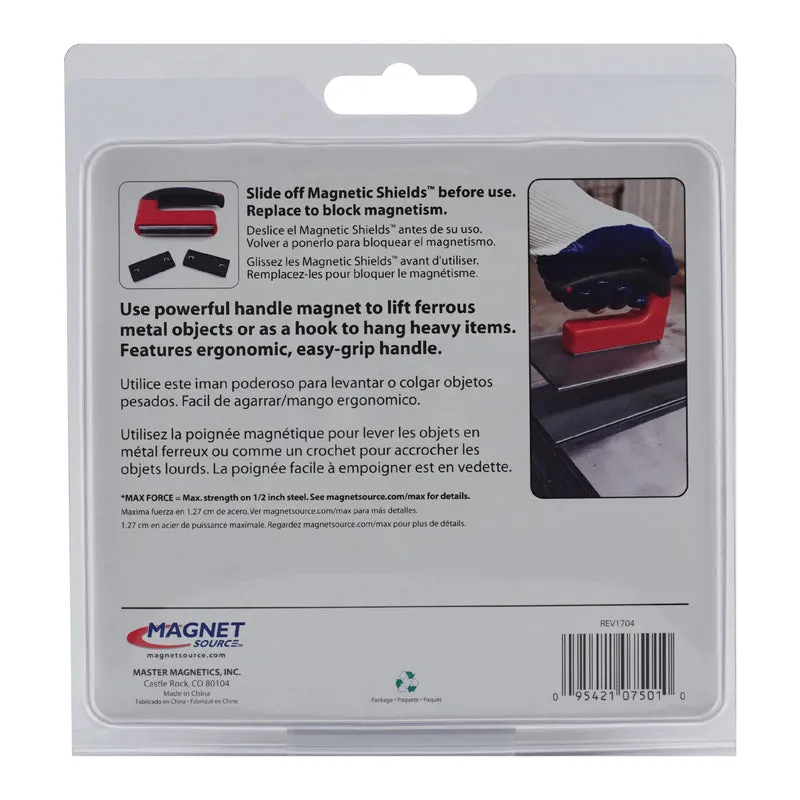 Magnet Source 5.25 in. L X 1 in. W Red Handle Magnet 100 lb. pull 1 pc