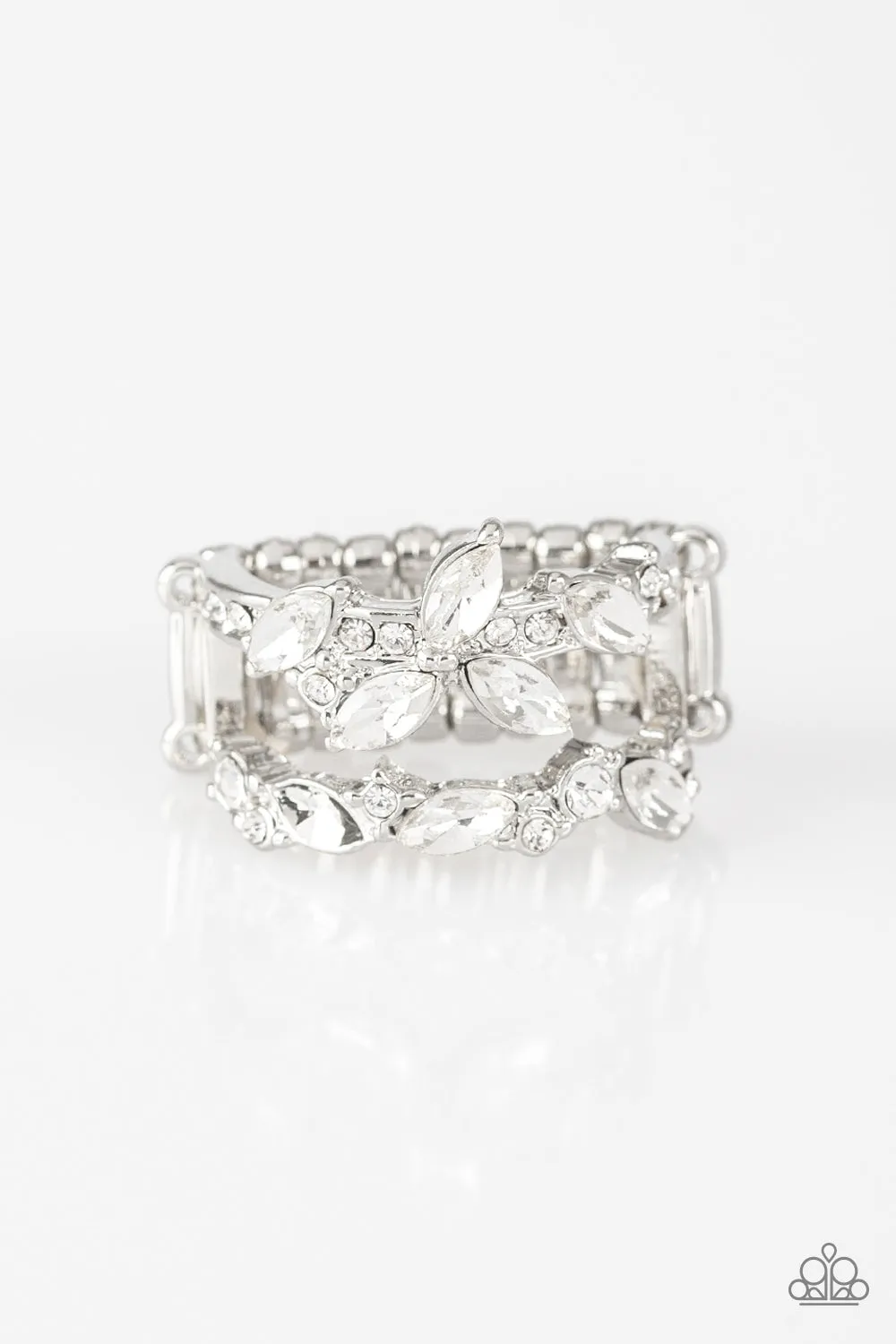 Open Door Jewelry - Cosmo Collection - White Ring - Paparazzi Accessories