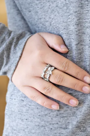 Open Door Jewelry - Cosmo Collection - White Ring - Paparazzi Accessories