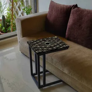 Outdoor Metal C Table -  Retro Pattern