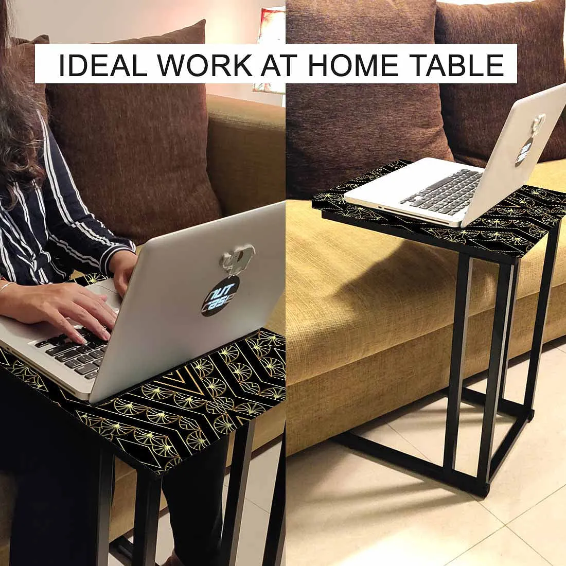 Outdoor Metal C Table -  Retro Pattern