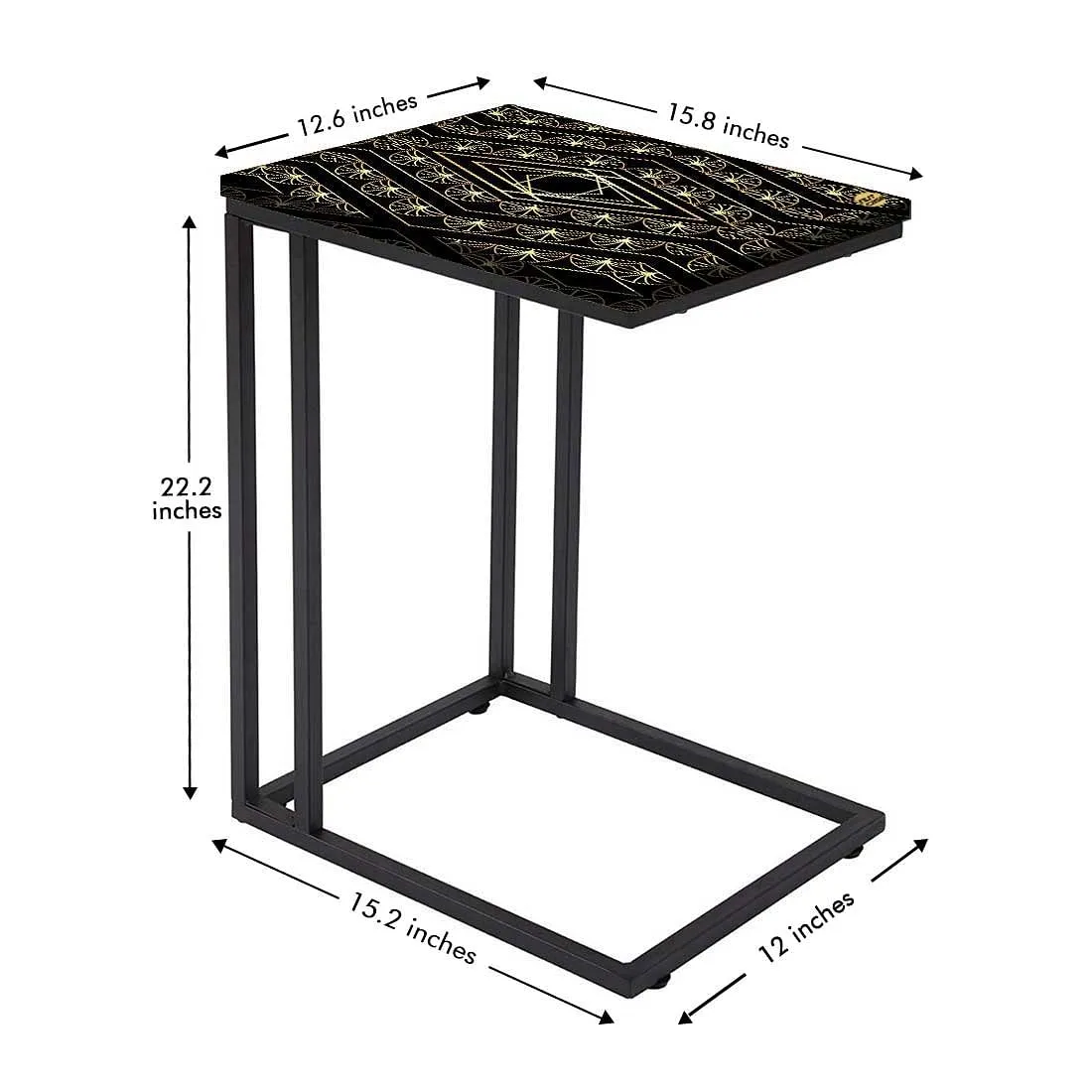 Outdoor Metal C Table -  Retro Pattern