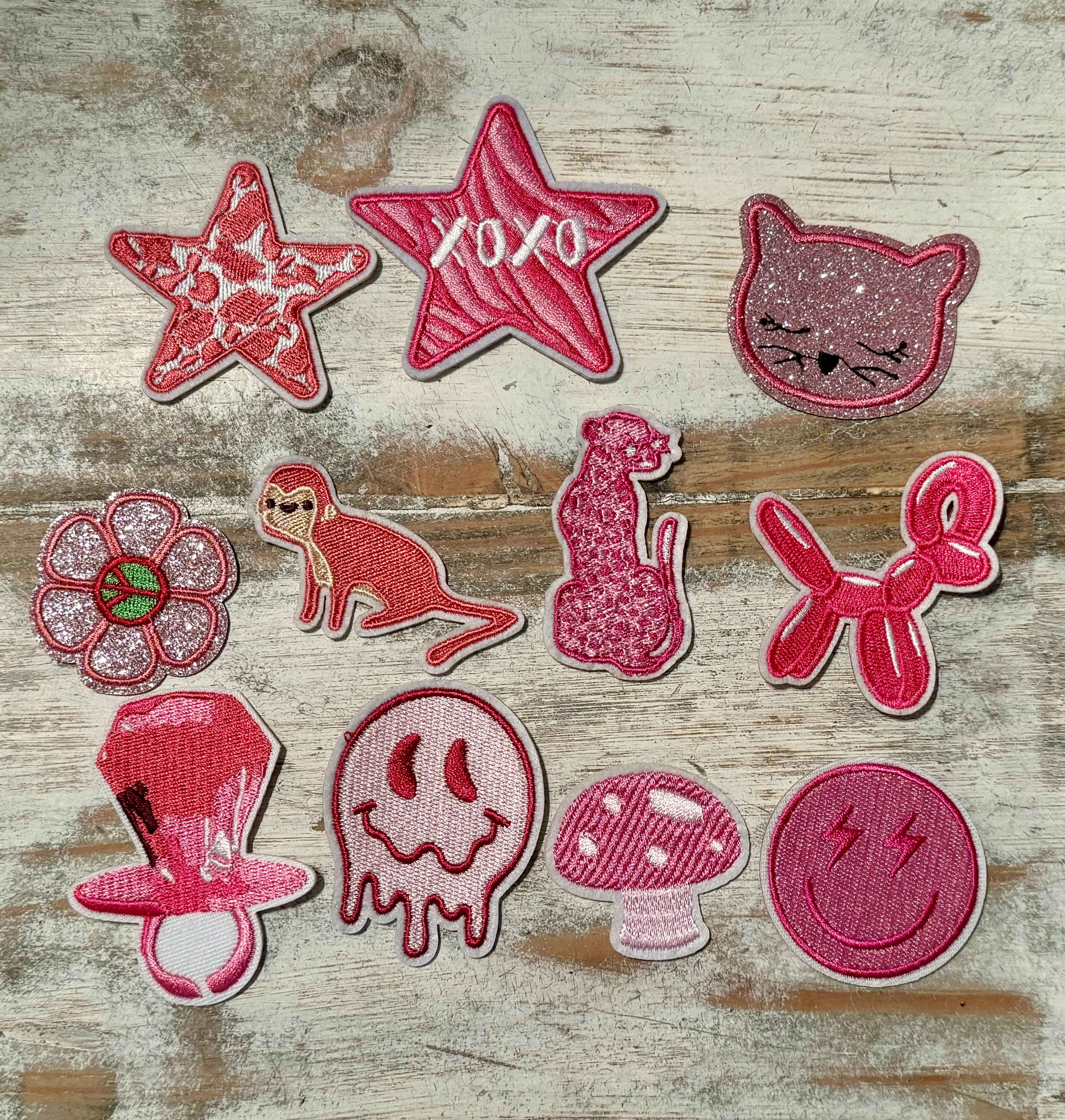Pink Iron On Patches