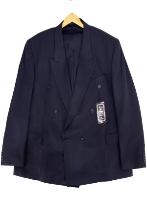 Pinstriped Navy Blue 1940s Look Suit