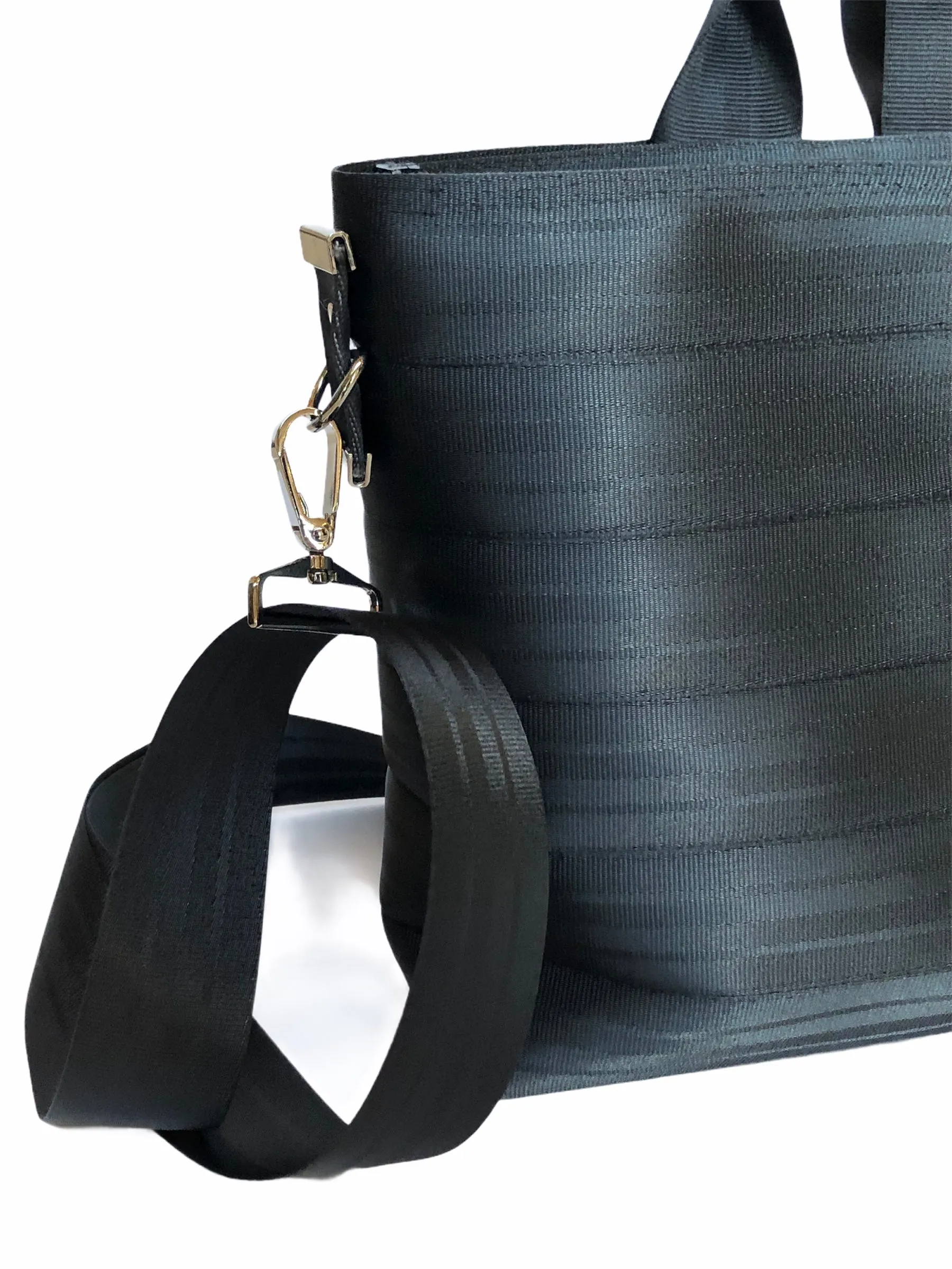 Pure Detroit OFFICIAL -  Convertible Tote Seatbelt Bag - Black PRE ORDER