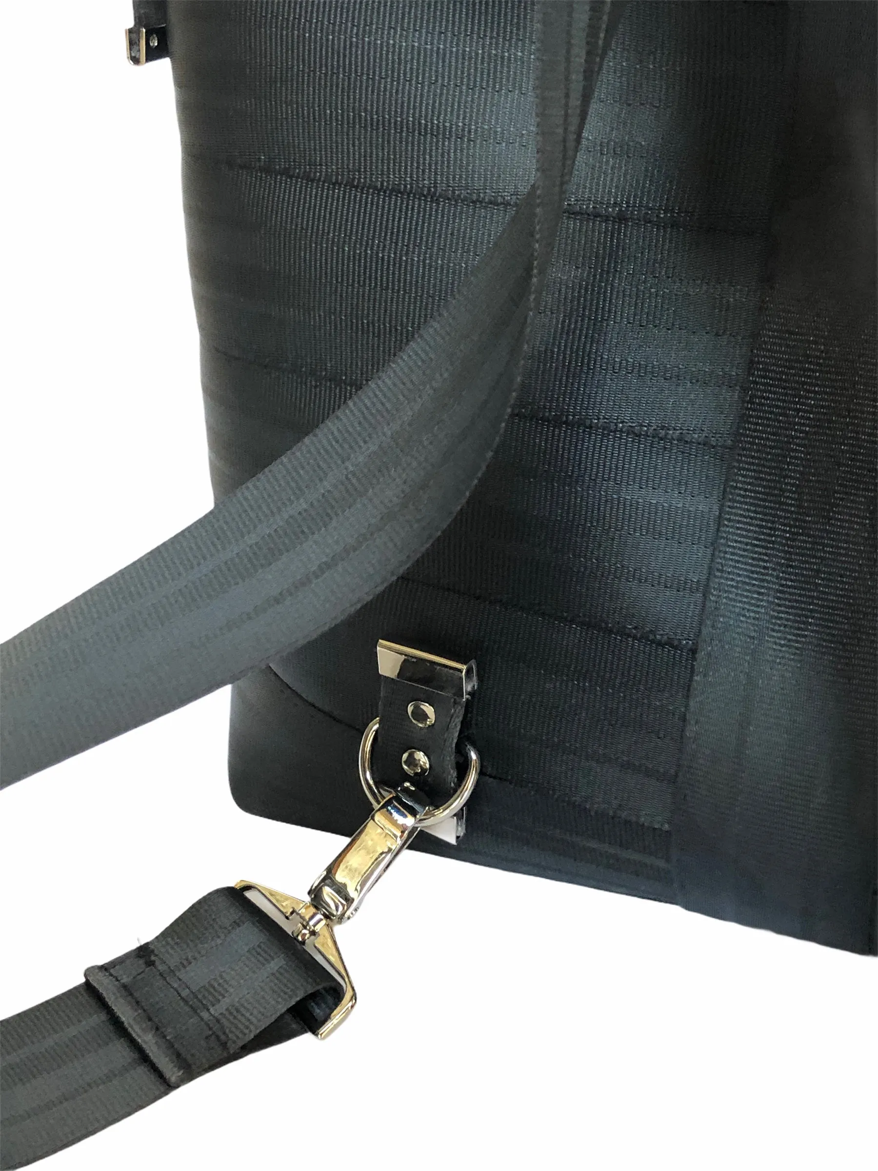 Pure Detroit OFFICIAL -  Convertible Tote Seatbelt Bag - Black PRE ORDER