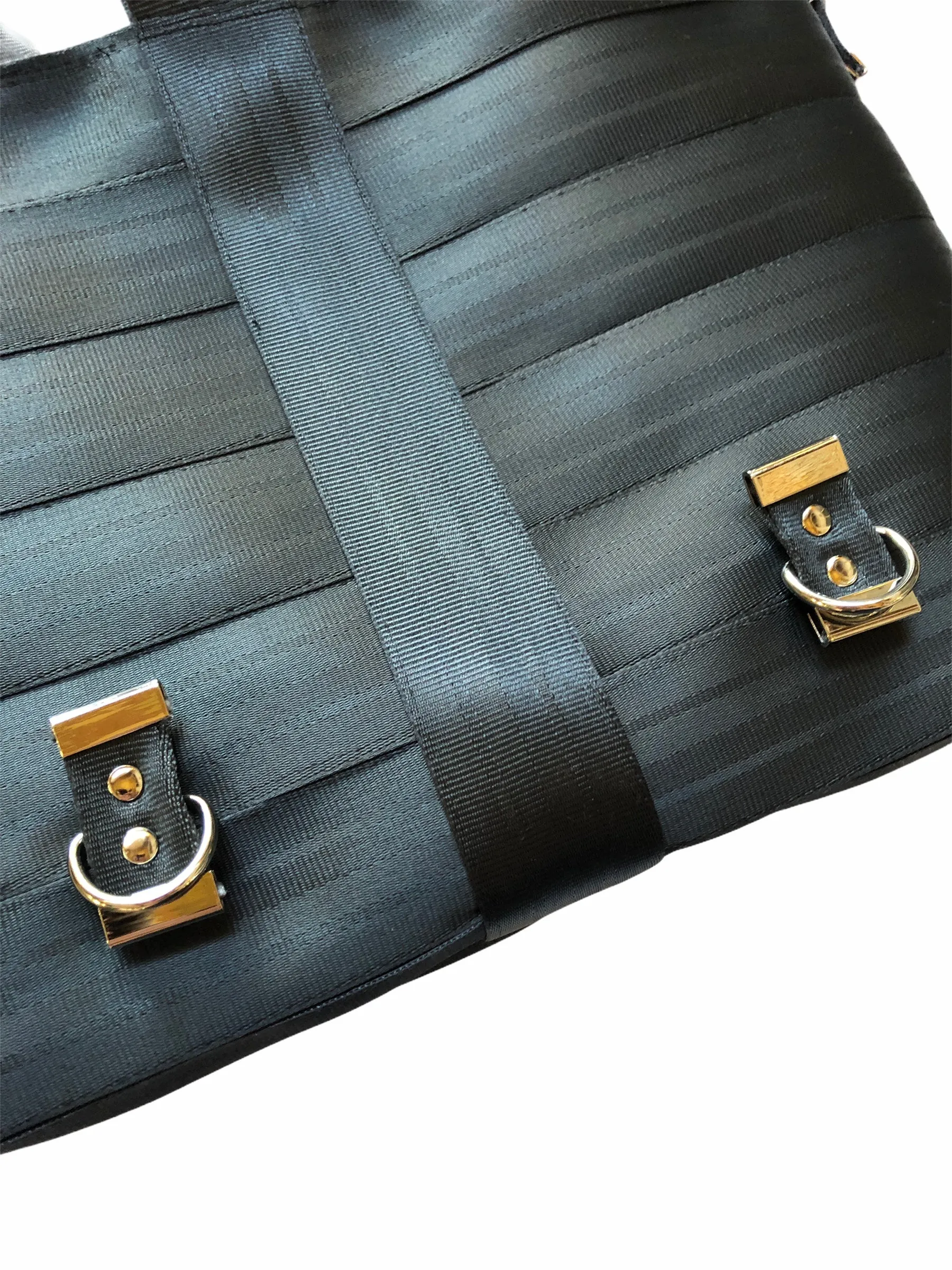Pure Detroit OFFICIAL -  Convertible Tote Seatbelt Bag - Black PRE ORDER