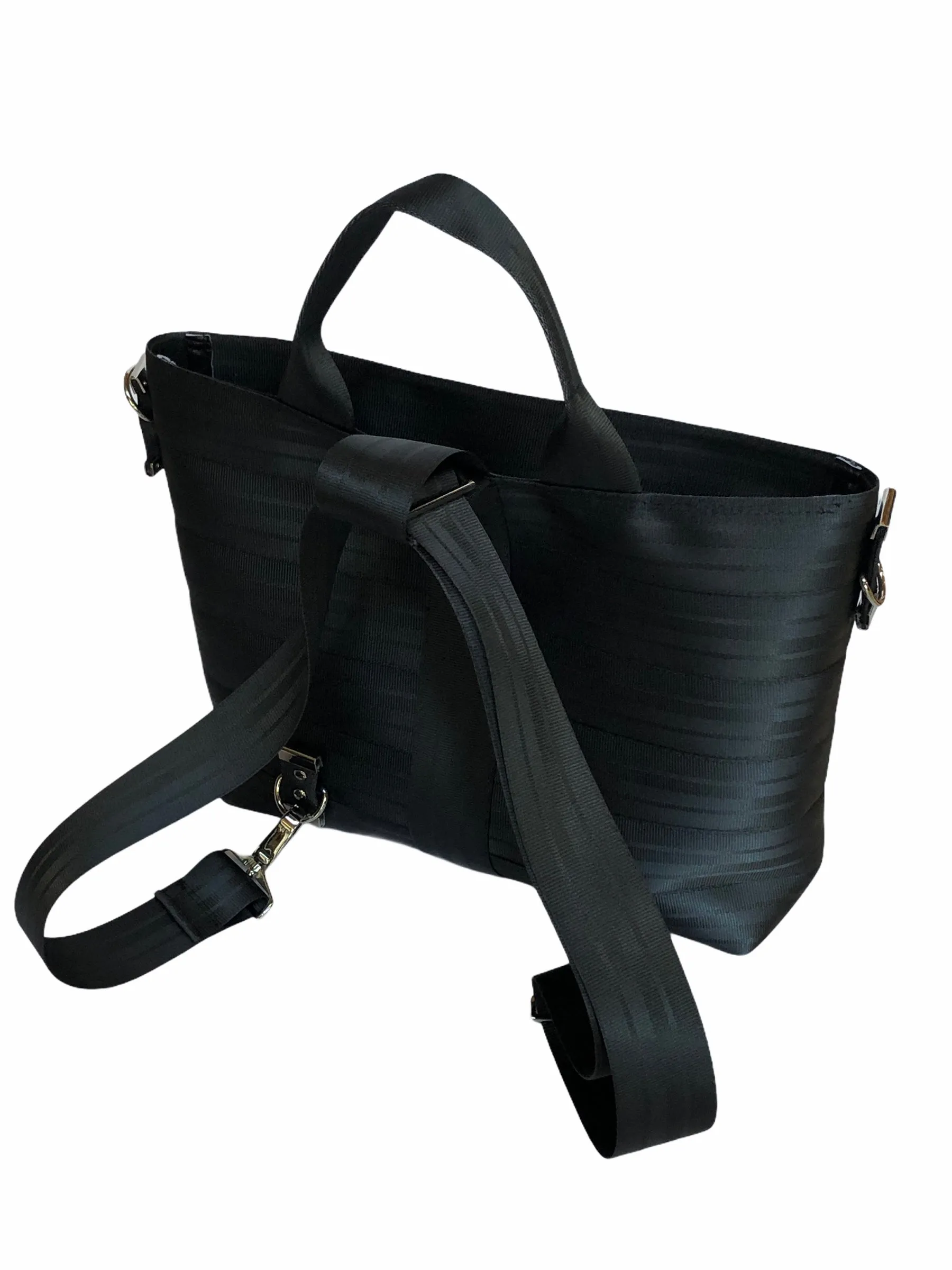 Pure Detroit OFFICIAL -  Convertible Tote Seatbelt Bag - Black PRE ORDER