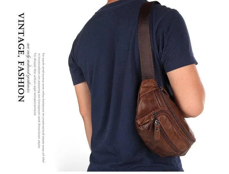 Pure Leather Unisex Fanny Bag