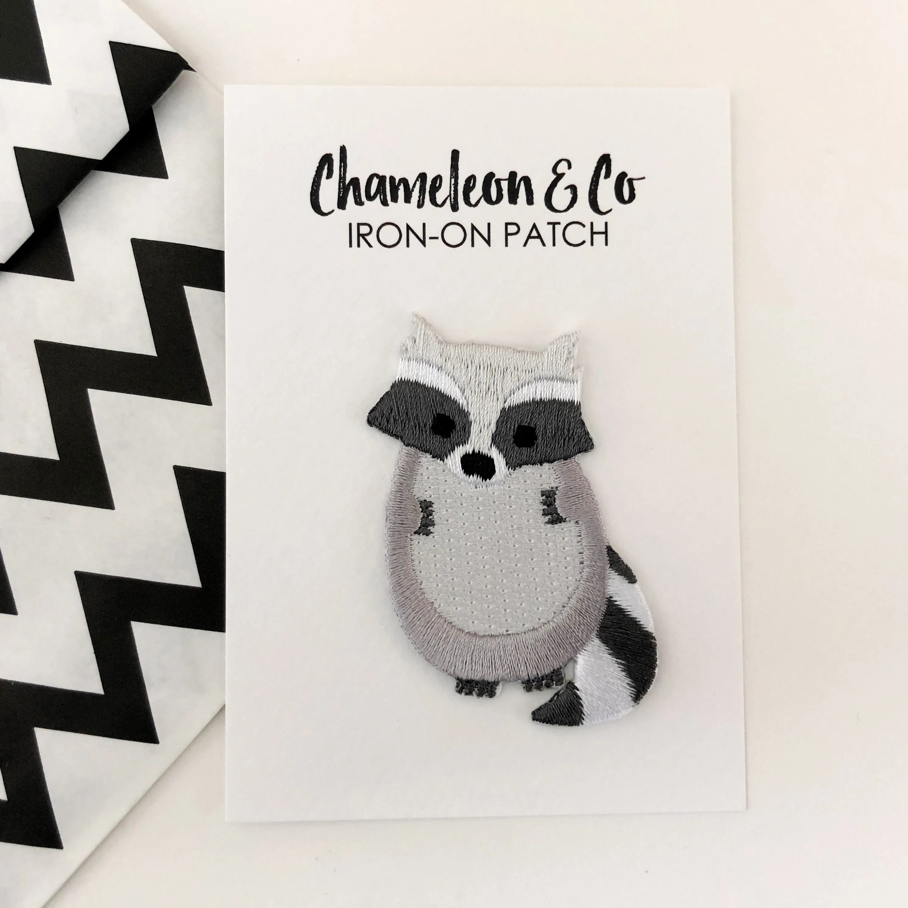 Raccoon Iron-On Patch