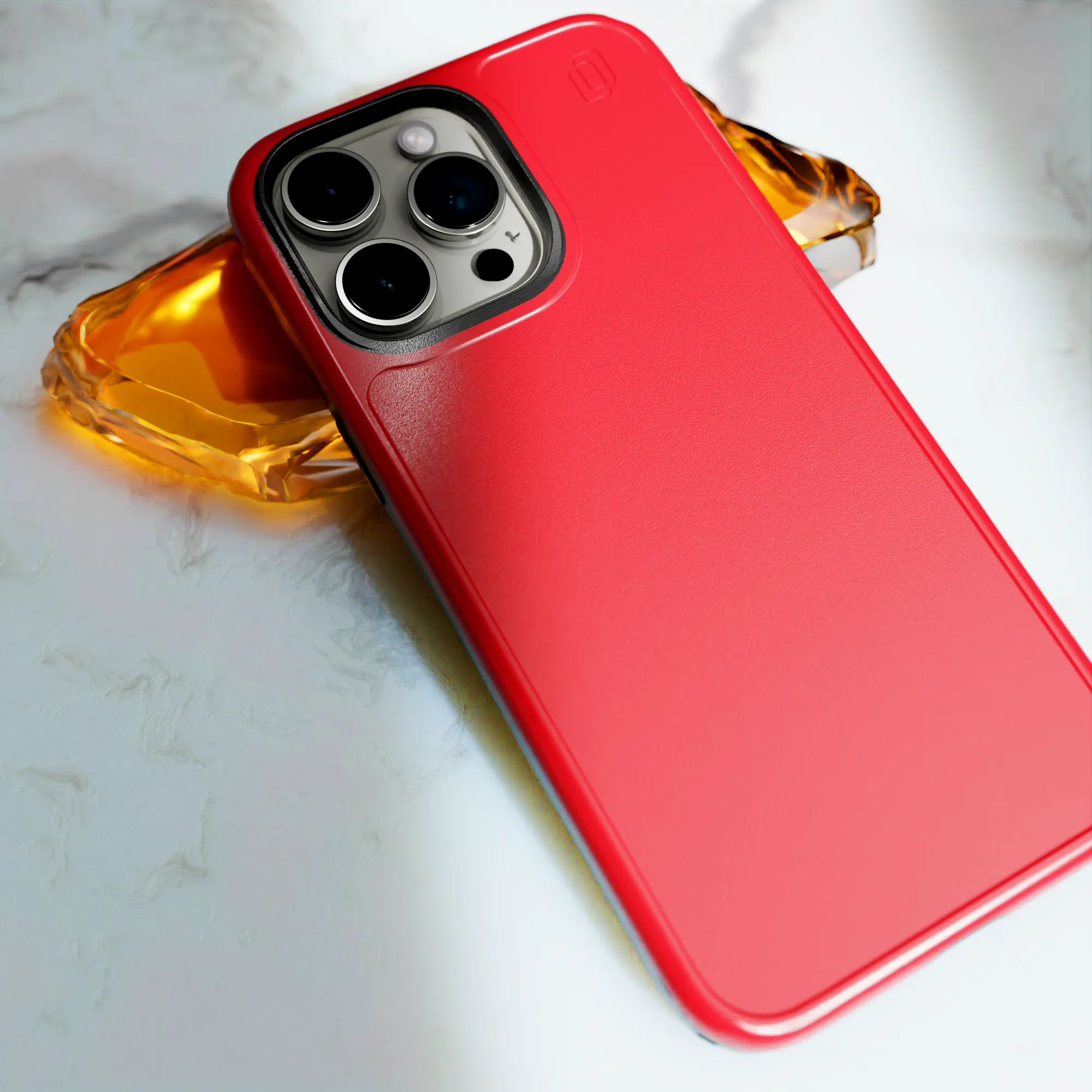 Shock-Absorbent Magsafe® Case for Apple iPhone 15 | Scarlet Red | Fortitude Series