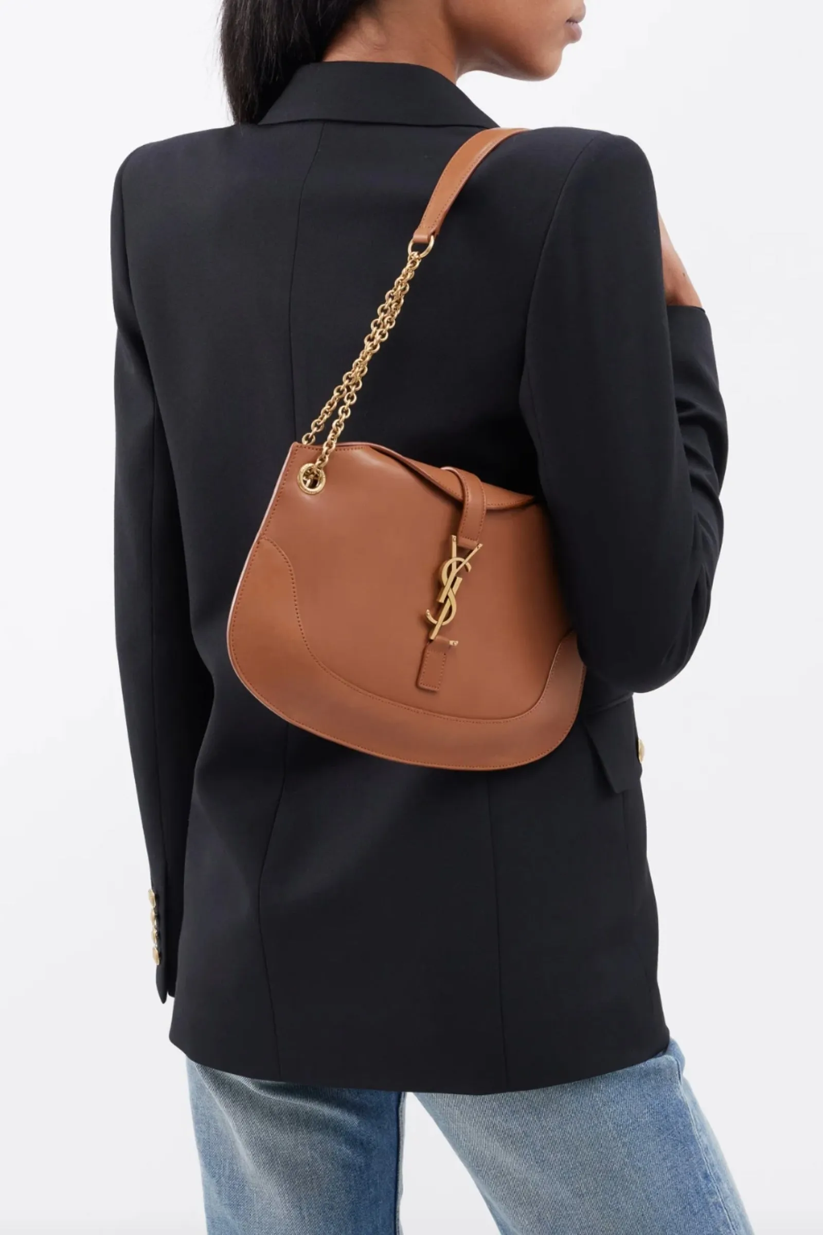 Sienna YSL-plaque Leather Bag
