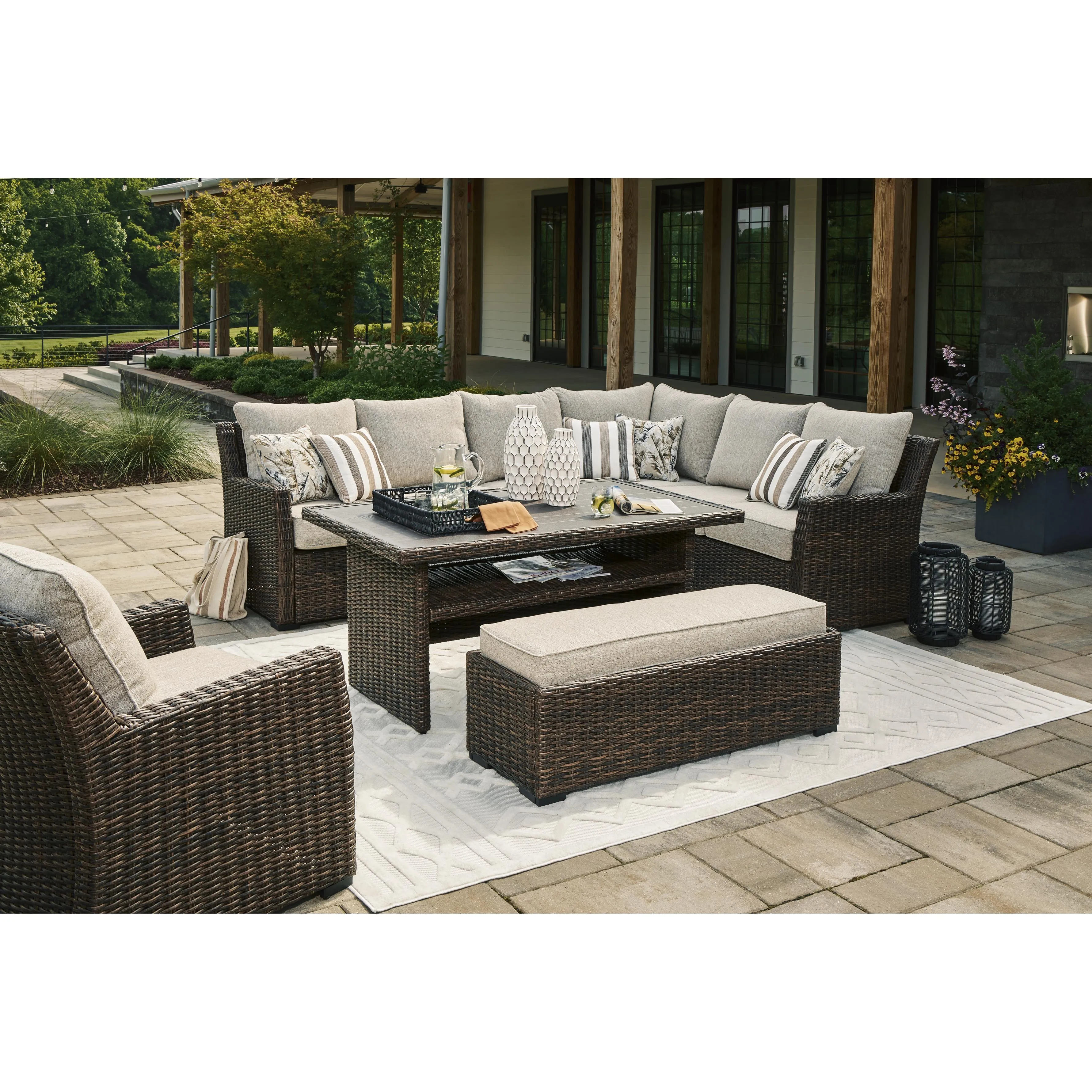 Signature Design by Ashley Brook Ranch P465-625 Rectangular Multi-Use Table