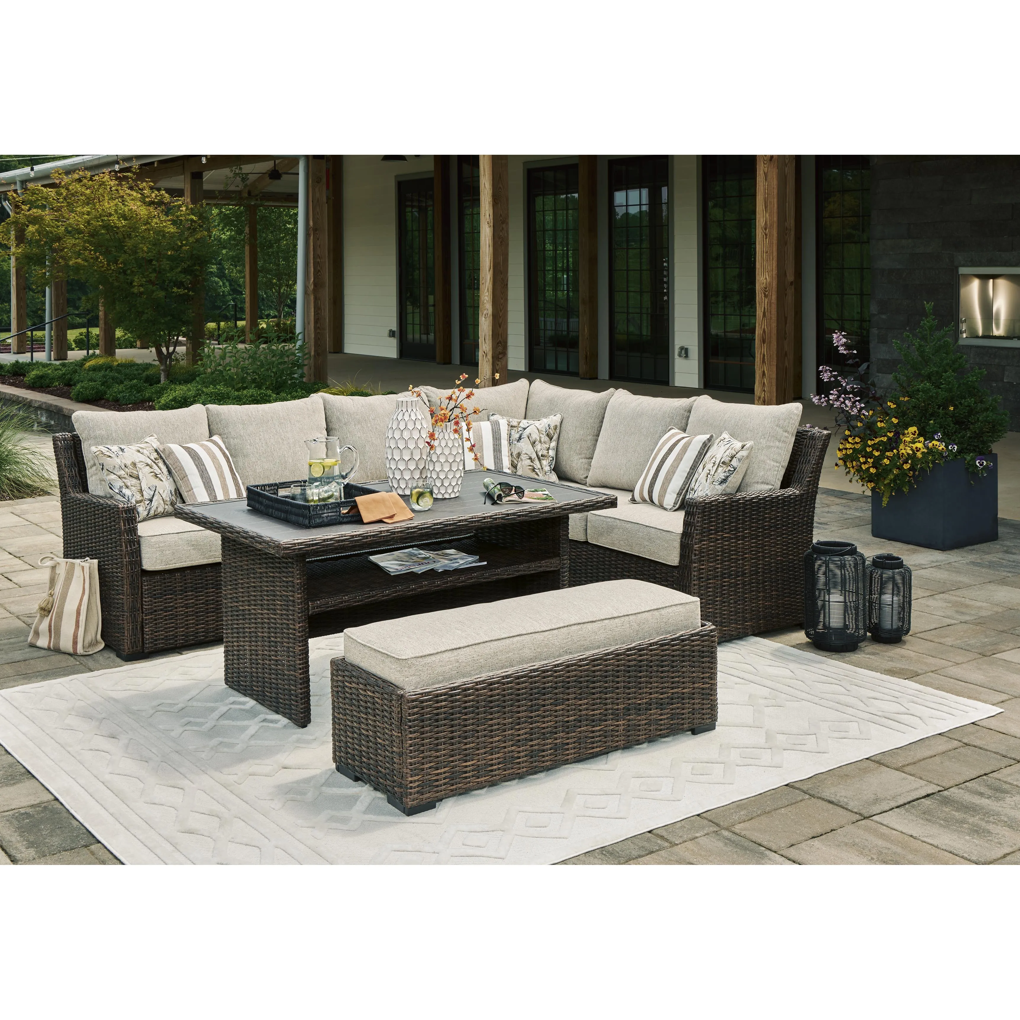 Signature Design by Ashley Brook Ranch P465-625 Rectangular Multi-Use Table