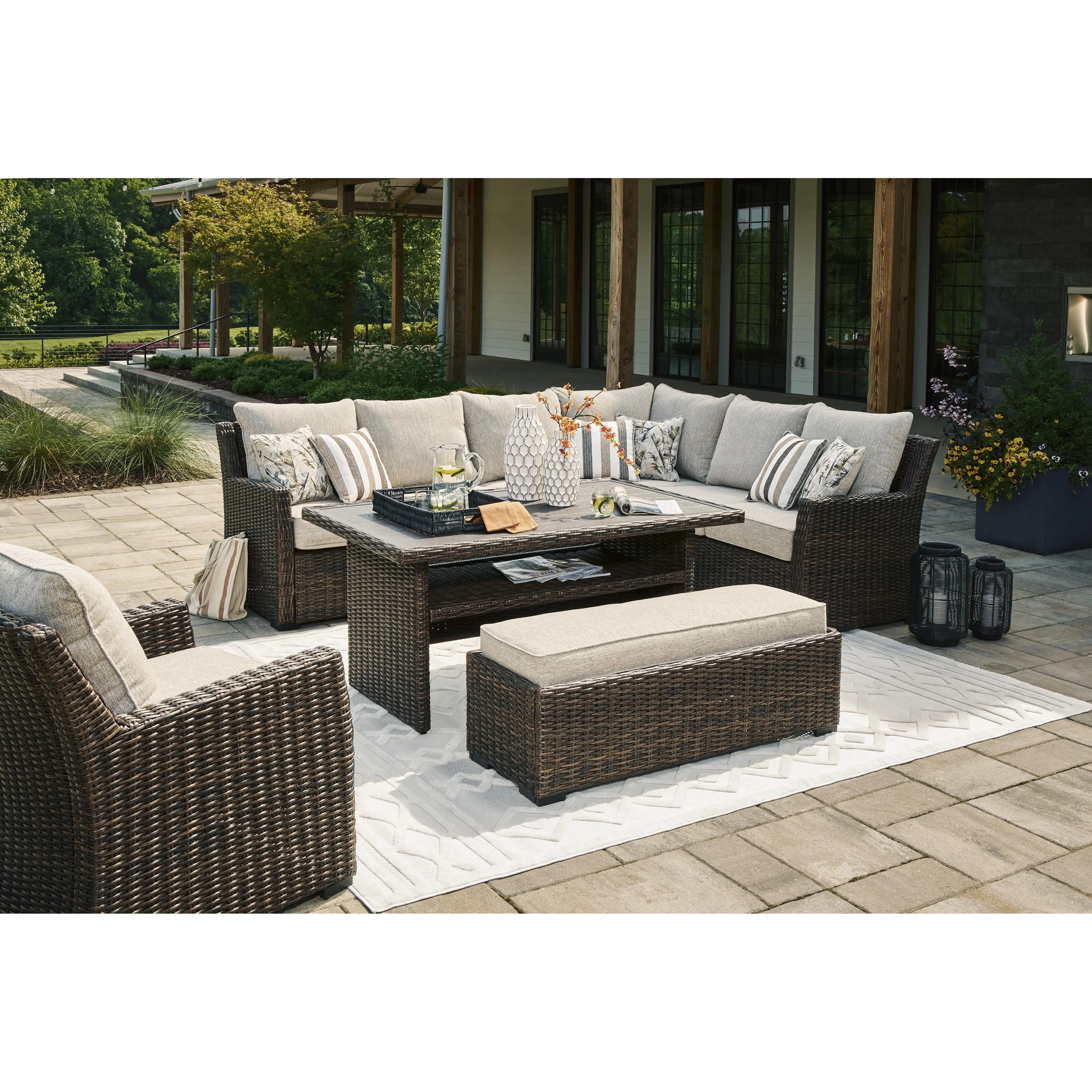 Signature Design by Ashley Brook Ranch P465-625 Rectangular Multi-Use Table