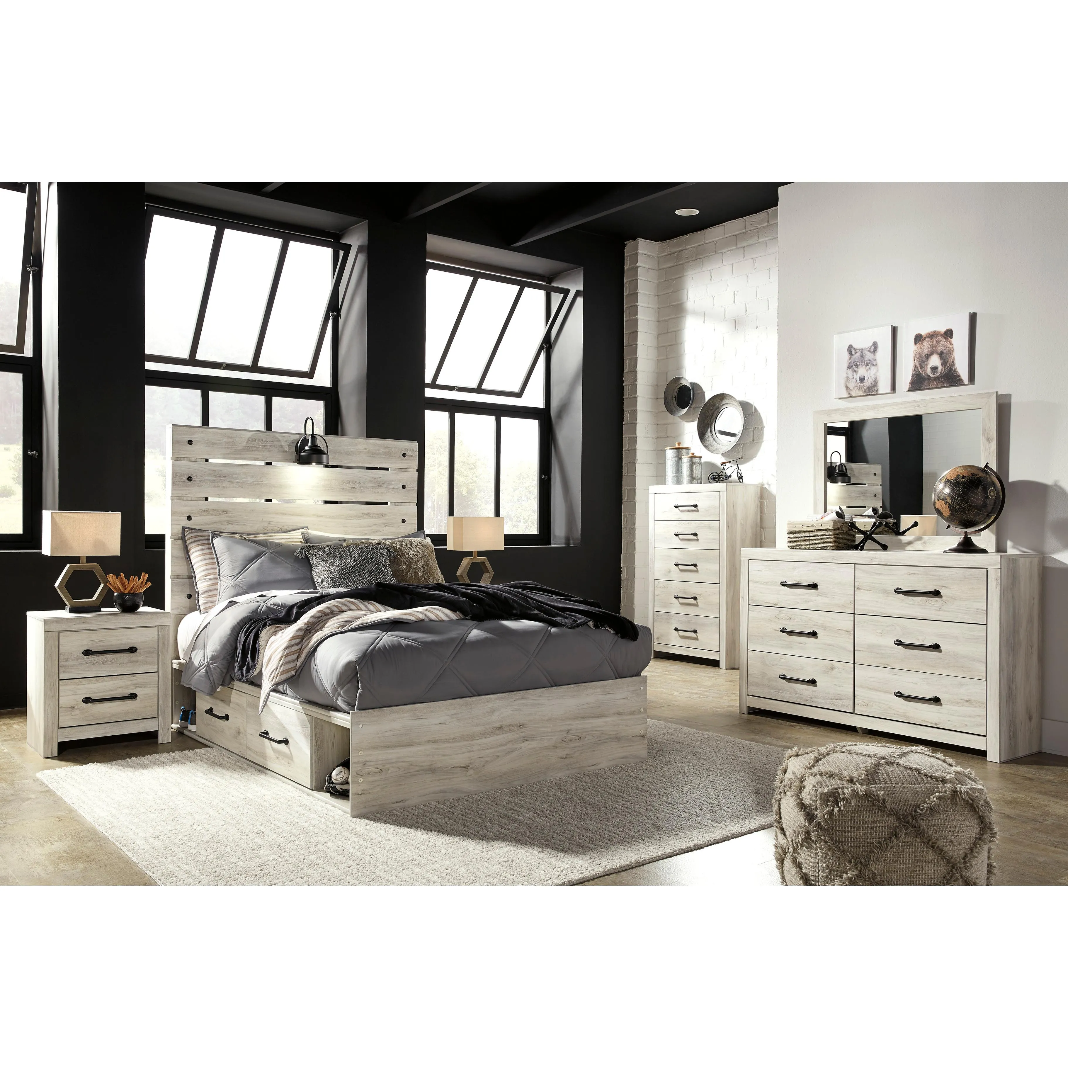 Signature Design by Ashley Cambeck B192B34 Full Panel Bed with 4 Storage Drawers
