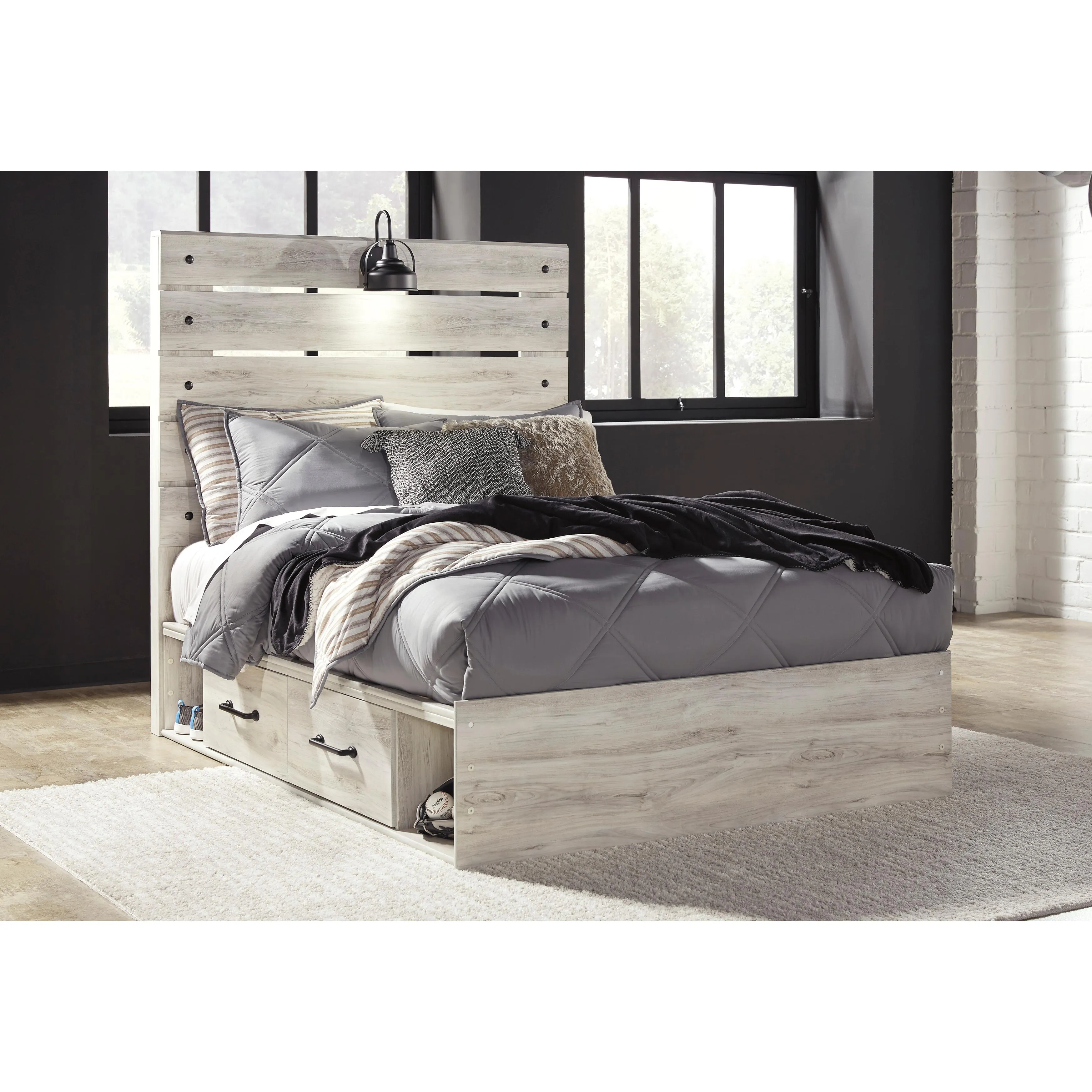 Signature Design by Ashley Cambeck B192B34 Full Panel Bed with 4 Storage Drawers