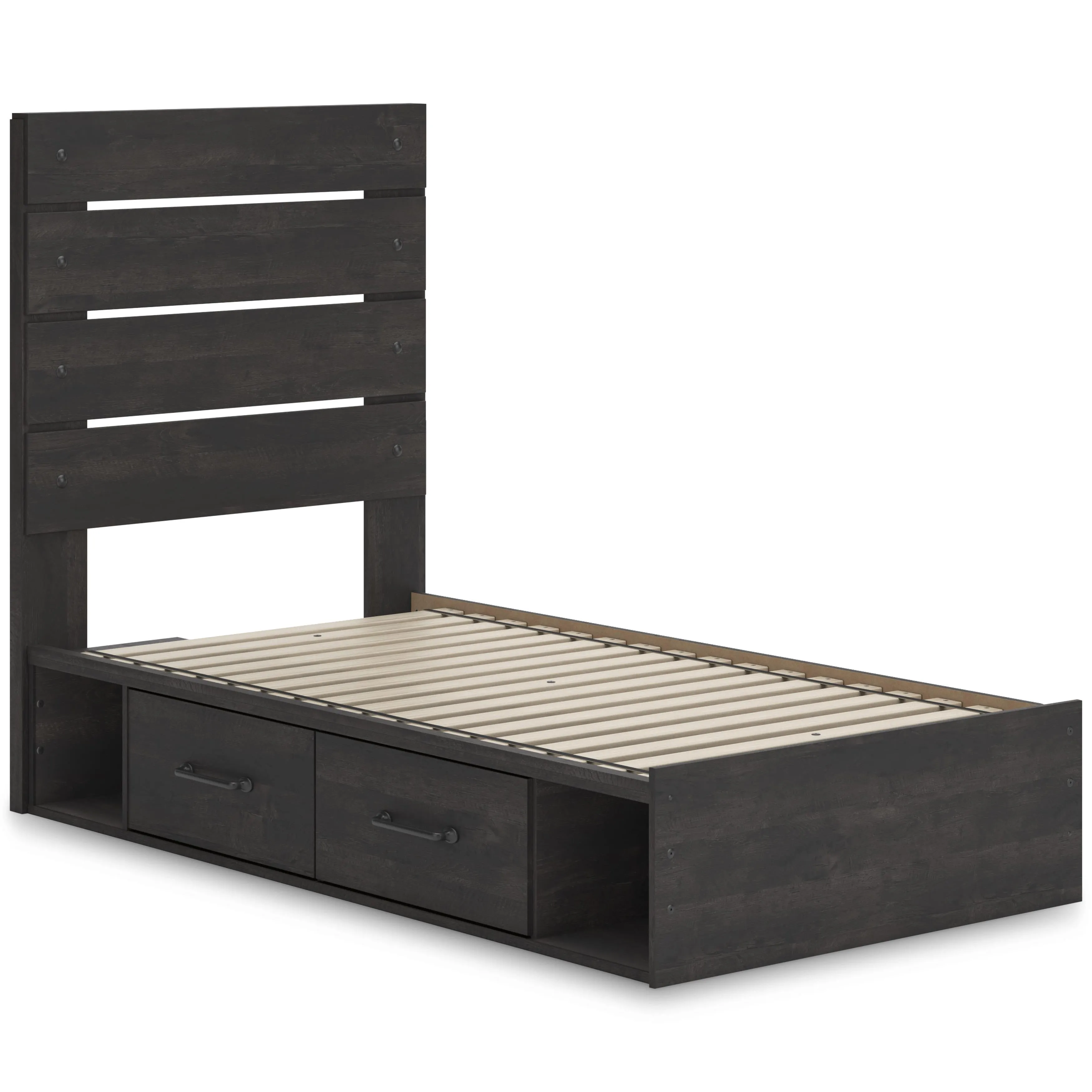 Signature Design by Ashley Hollivern Twin Panel Bed with Storage PCB2108-53/PCB2108-150/B100-11