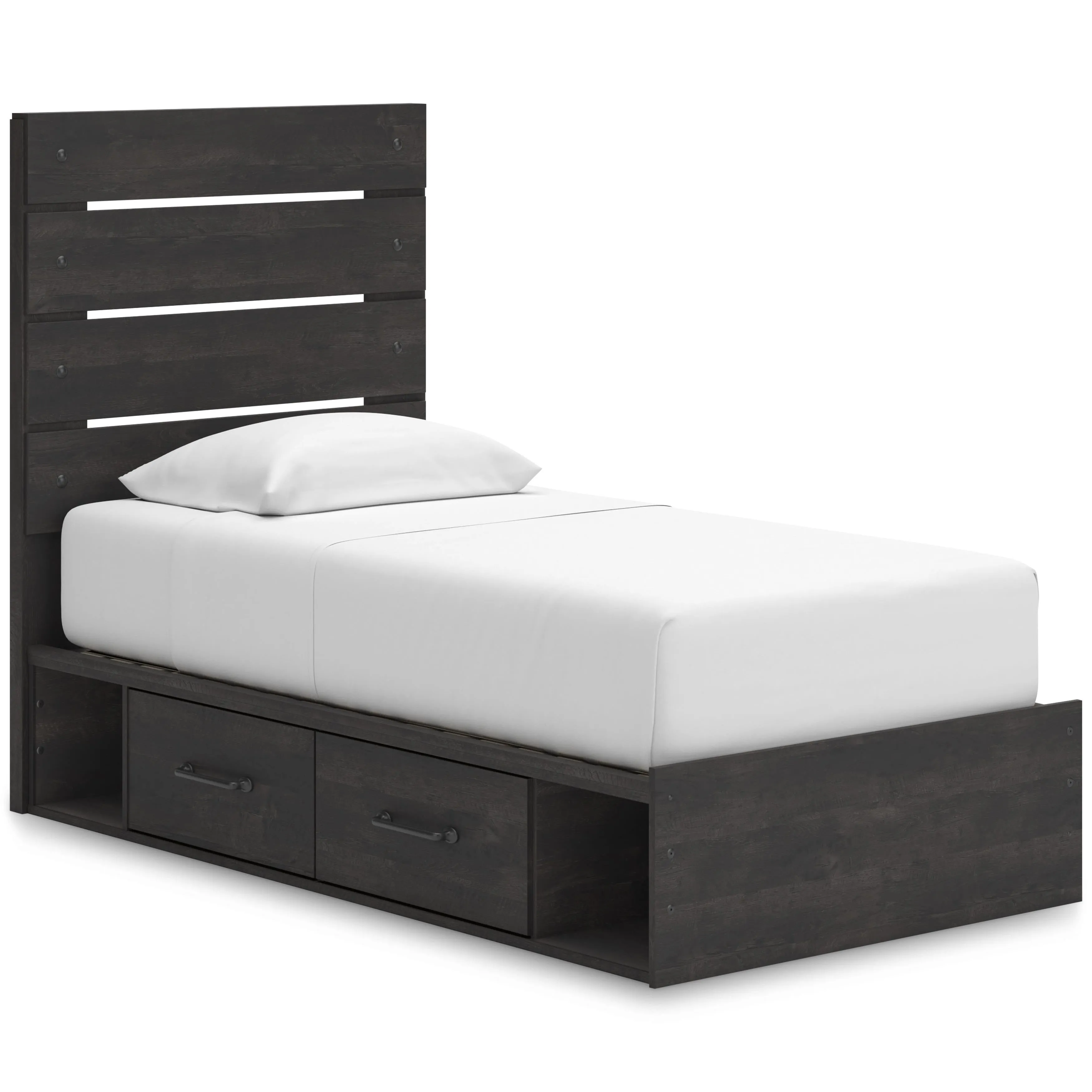 Signature Design by Ashley Hollivern Twin Panel Bed with Storage PCB2108-53/PCB2108-150/B100-11