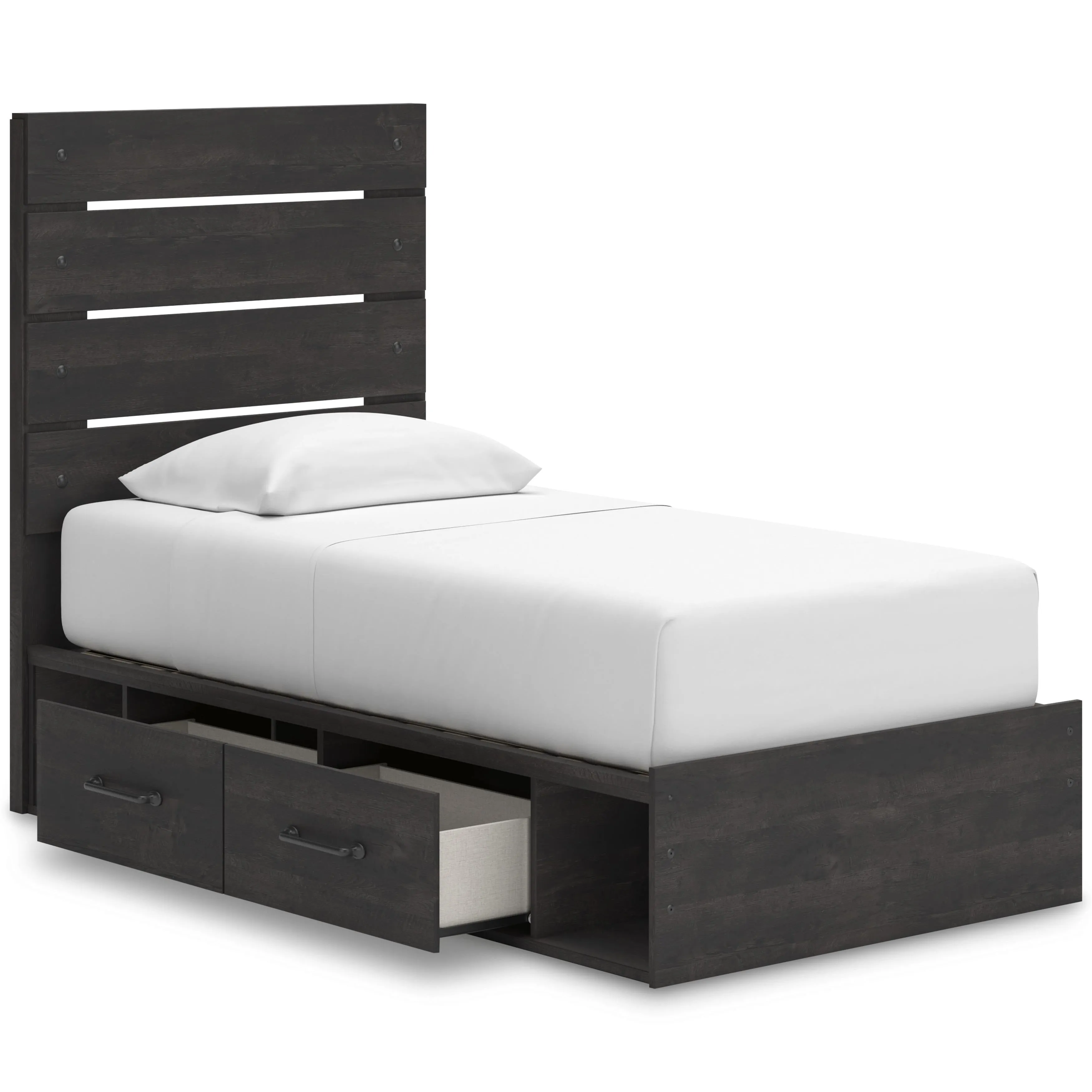 Signature Design by Ashley Hollivern Twin Panel Bed with Storage PCB2108-53/PCB2108-150/B100-11