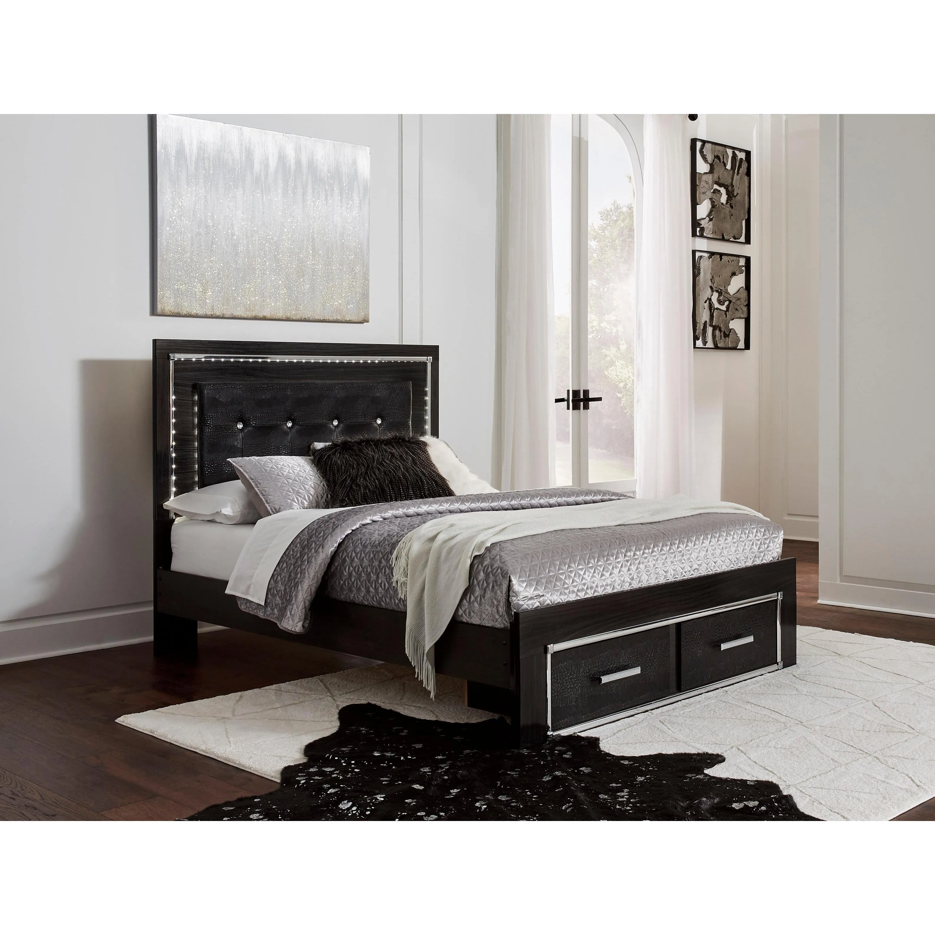 Signature Design by Ashley Kaydell B1420 9 pc Queen Panel Storage Bedroom Set
