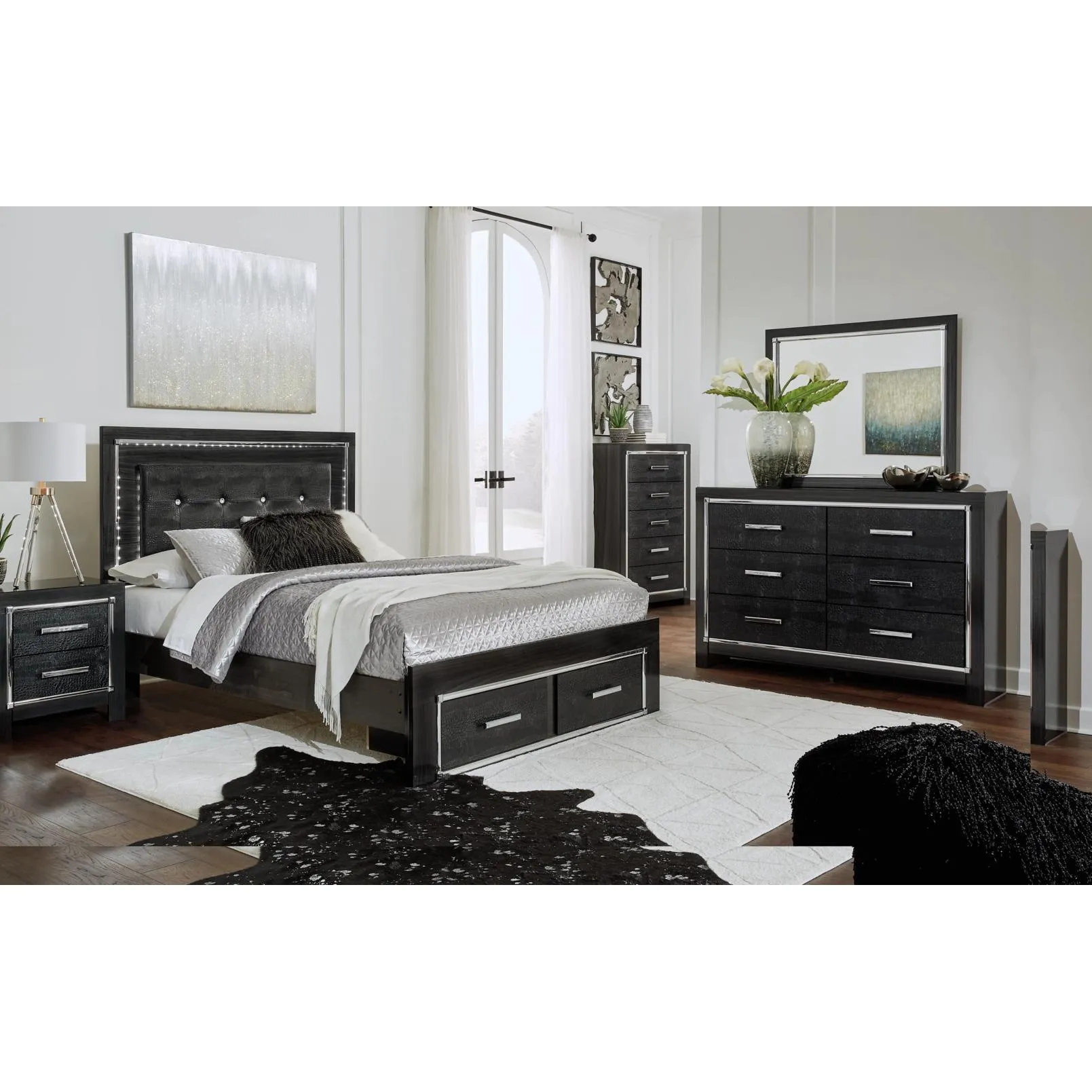 Signature Design by Ashley Kaydell B1420 9 pc Queen Panel Storage Bedroom Set