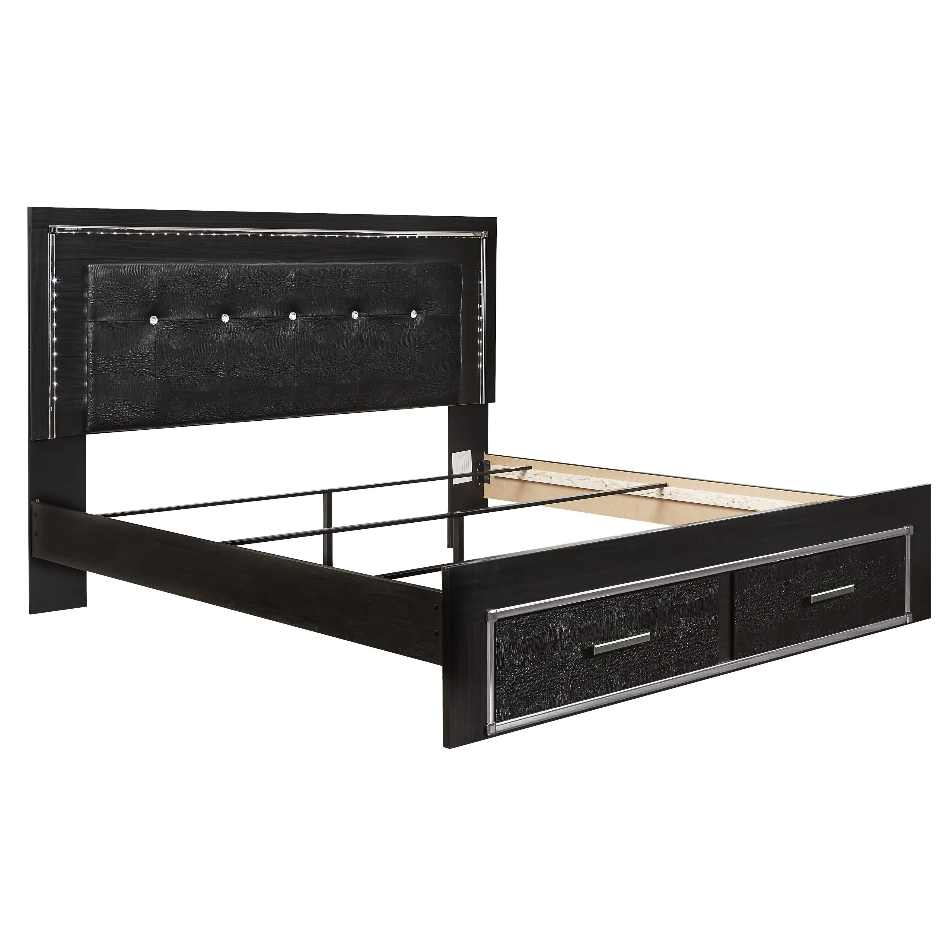 Signature Design by Ashley Kaydell King Upholstered Panel Bed with Storage B1420-58/B1420-56S/B1420-97