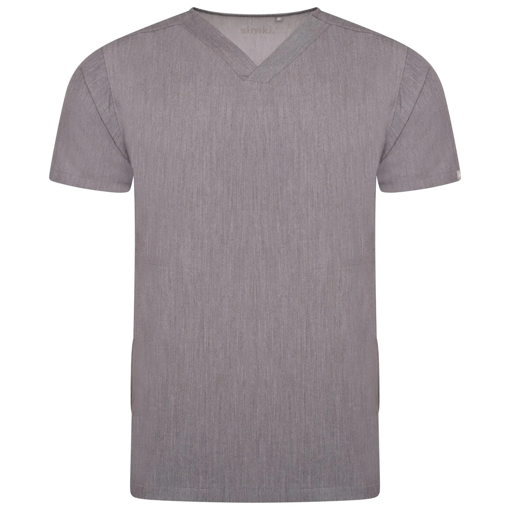 Simki Men's Oscar Scrub Top - Charcoal