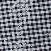 Sleeveless Gingham Shift Mini Dress