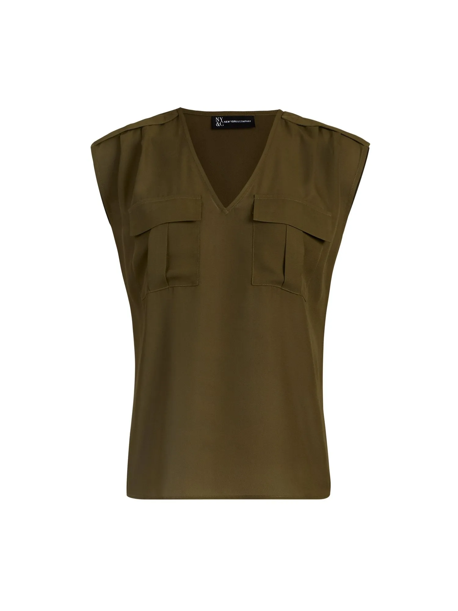 Sleeveless Pull-Over Utility Blouse