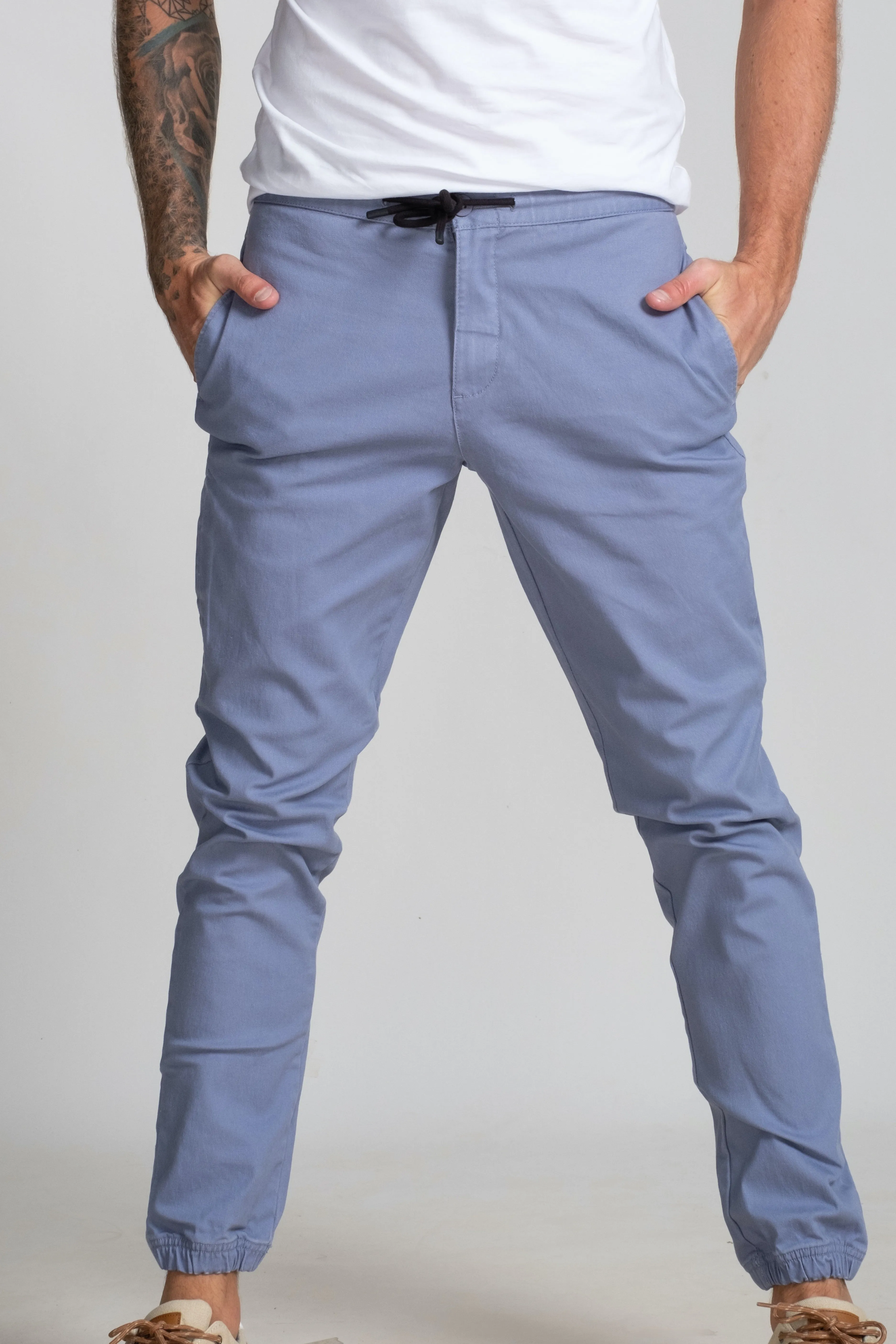 Slim Fit - Compact Jogger - Blue Ice