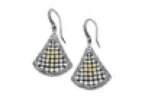 SS 18K BEADED DESIGN EARRING