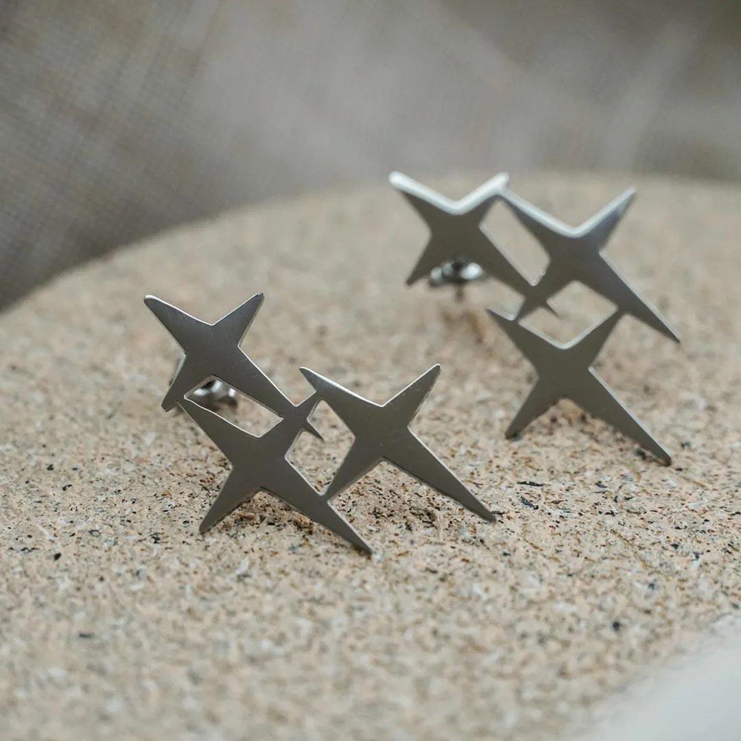 Star cluster Stud earring