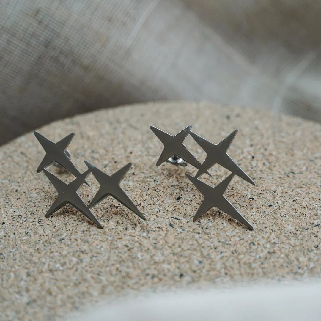 Star cluster Stud earring