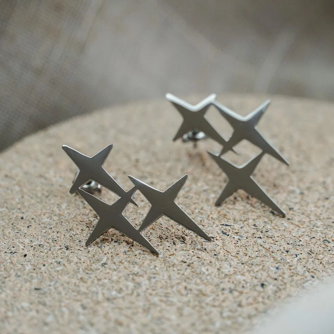 Star cluster Stud earring