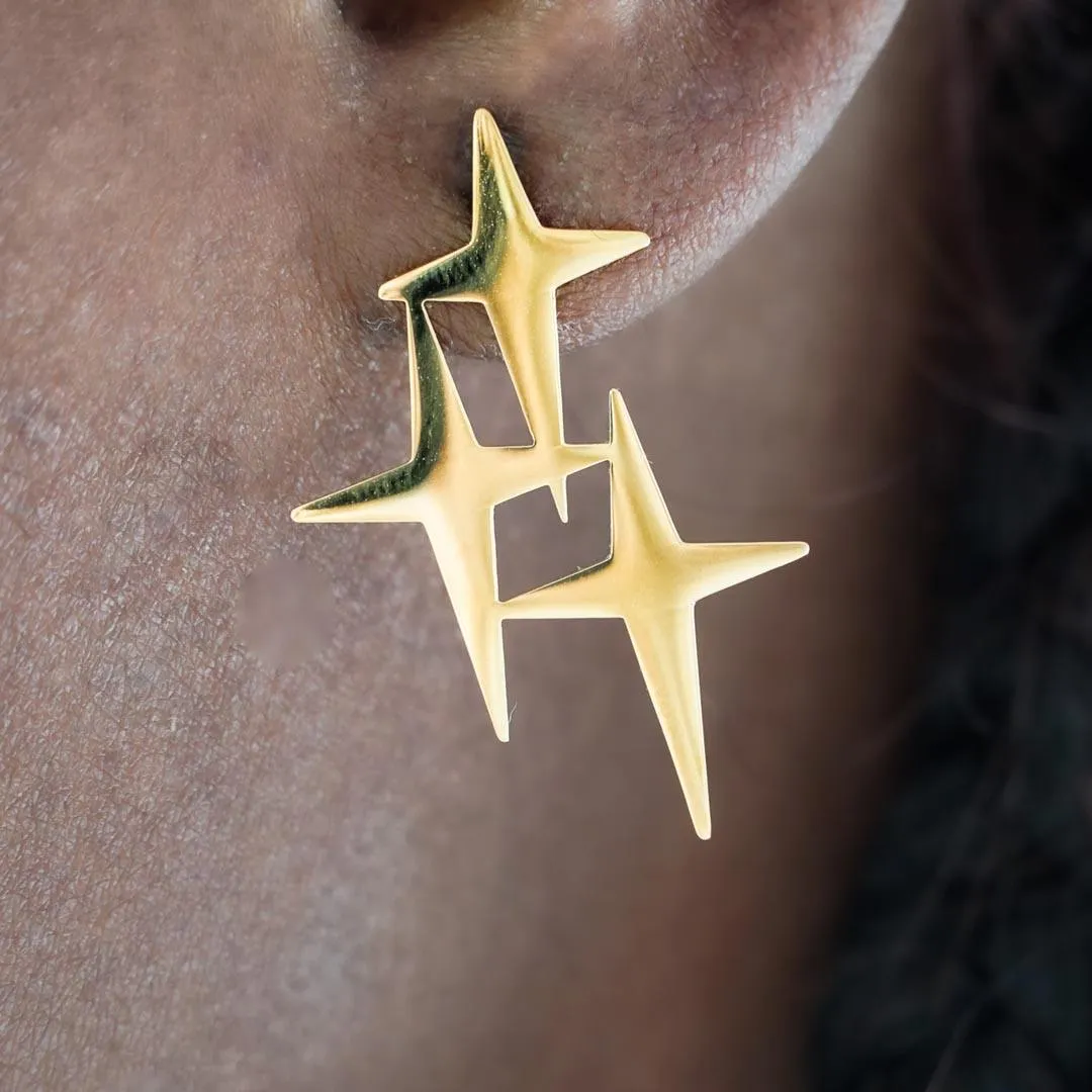 Star cluster Stud earring