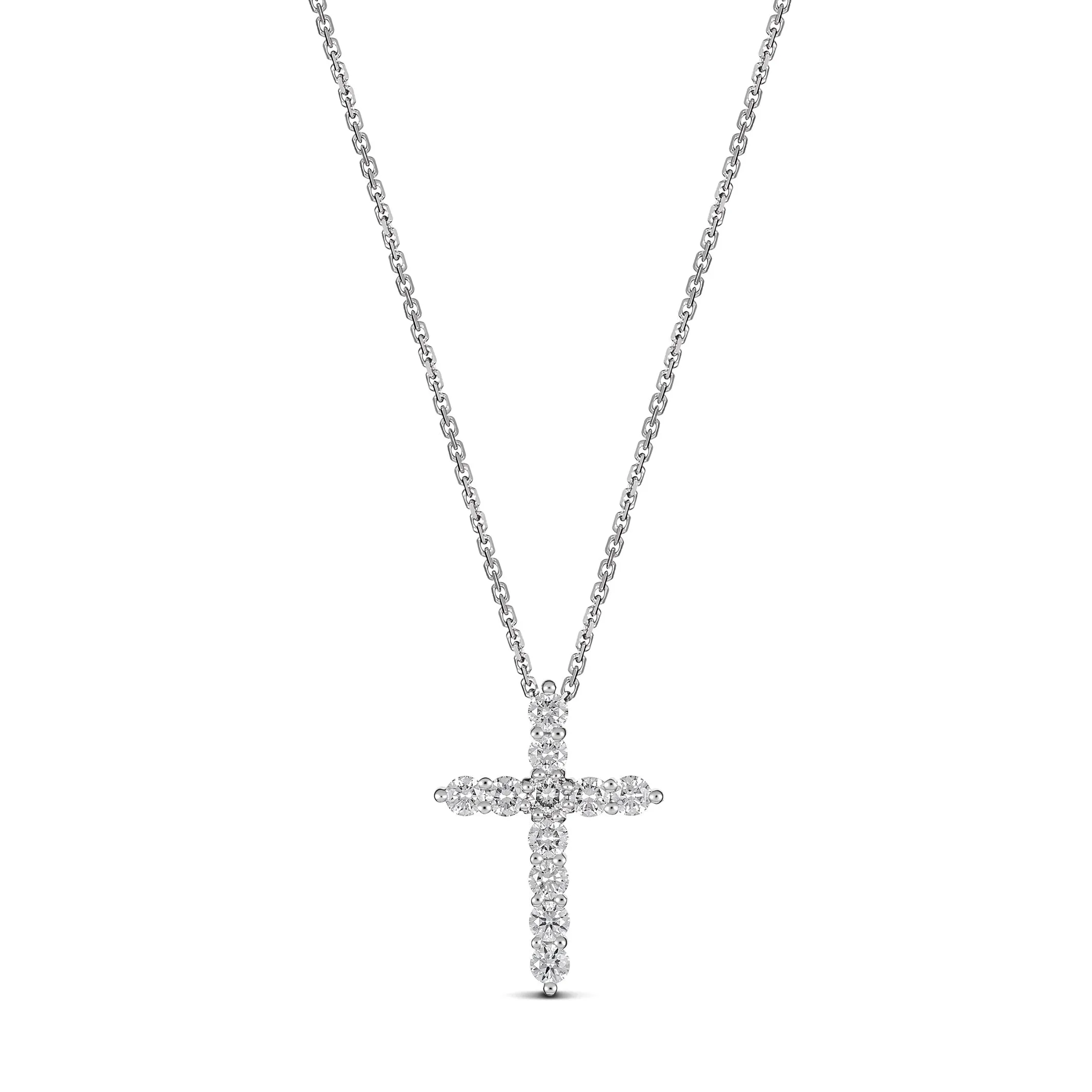 Stella Diamond Cross Necklace | White Gold