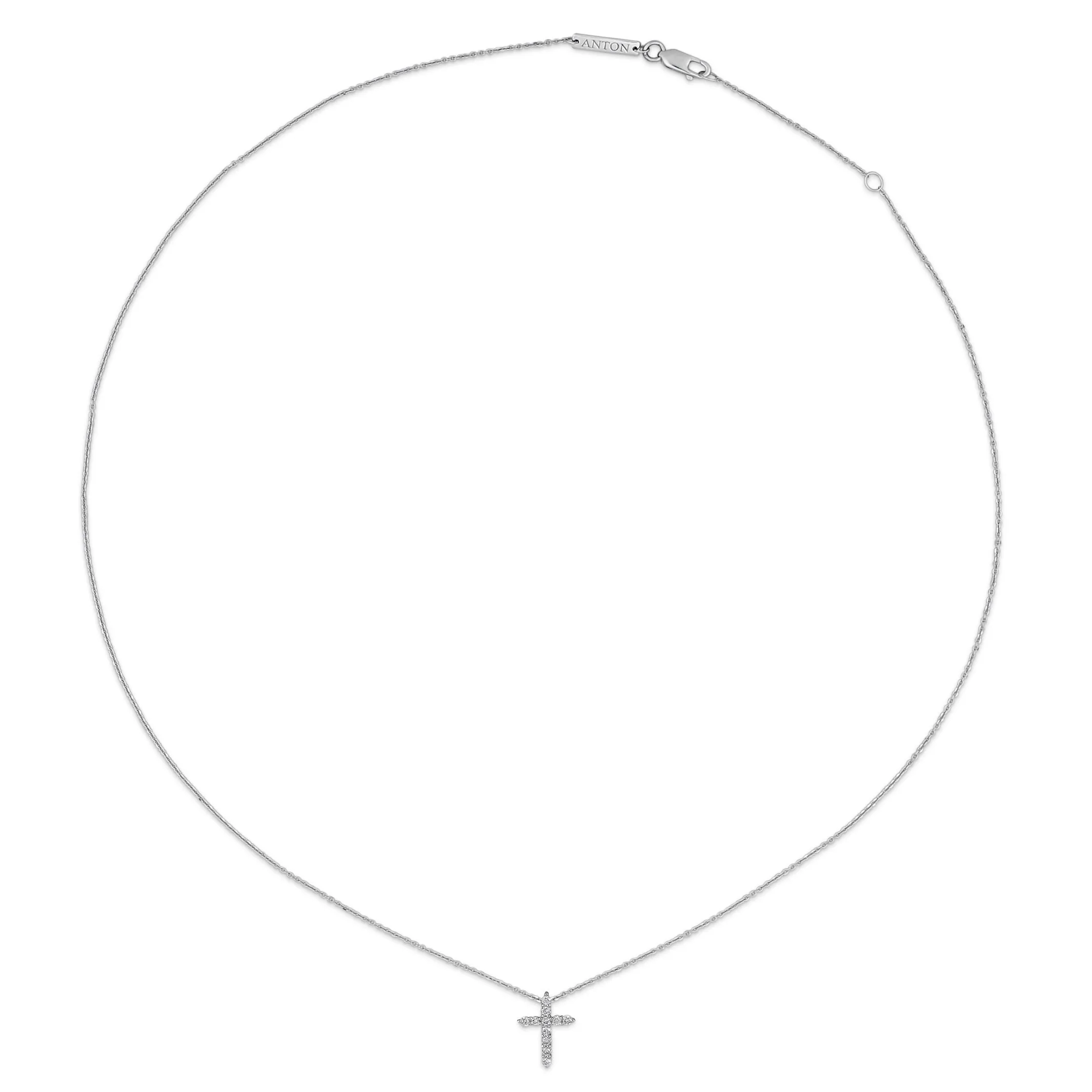 Stella Diamond Cross Necklace | White Gold