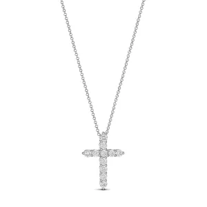 Stella Diamond Cross Necklace | White Gold