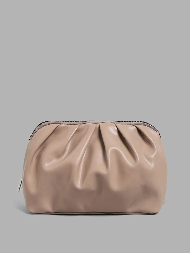 Studiowest Beige Gathered Pouch