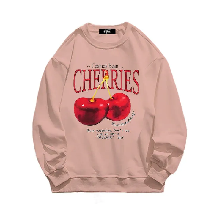 “Style trendy design realistic cherry letter” Sweatshirt
