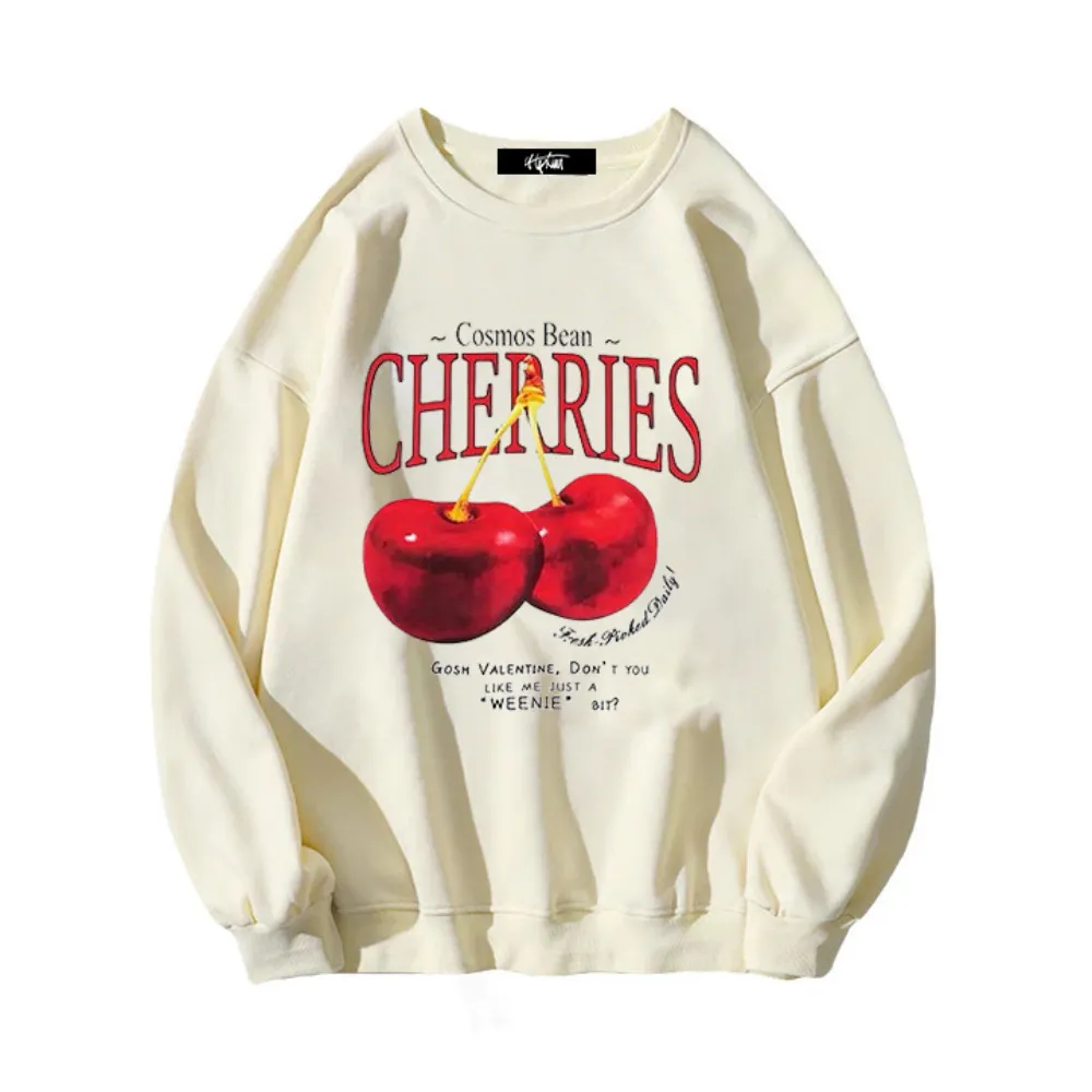 “Style trendy design realistic cherry letter” Sweatshirt