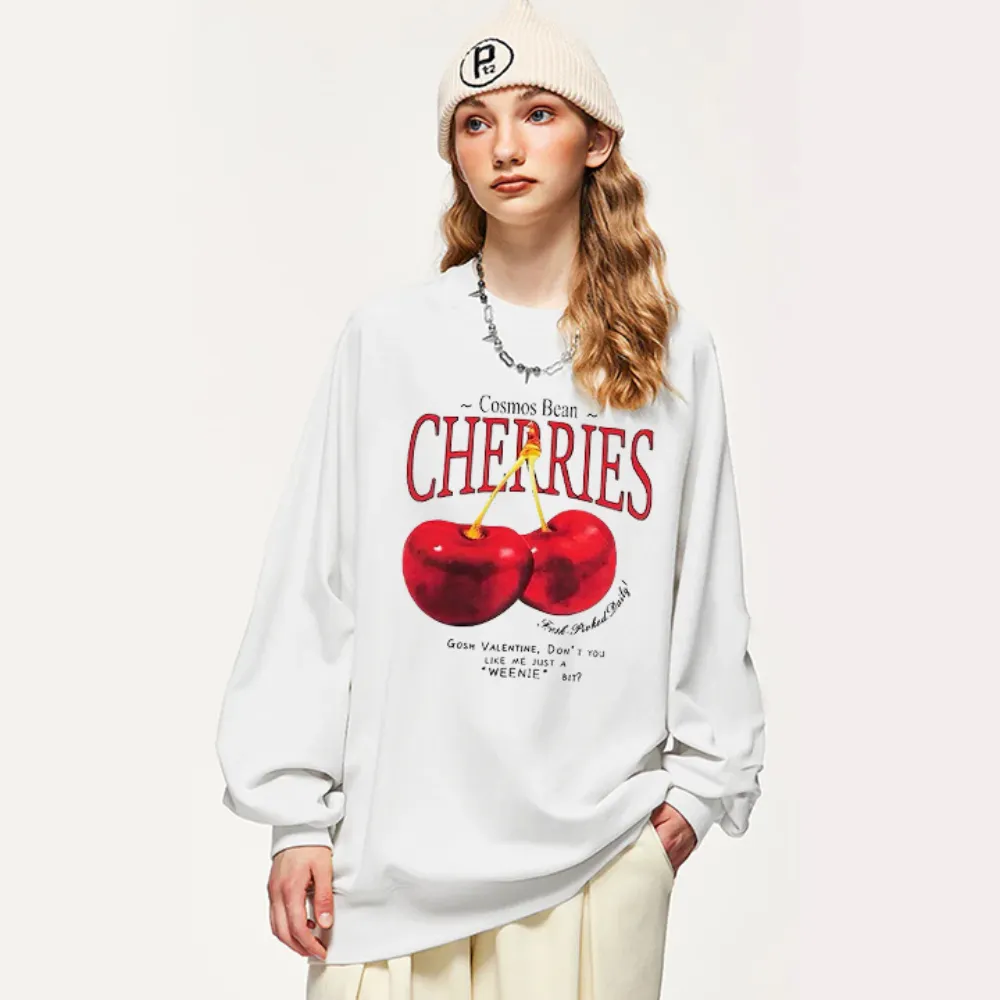 “Style trendy design realistic cherry letter” Sweatshirt