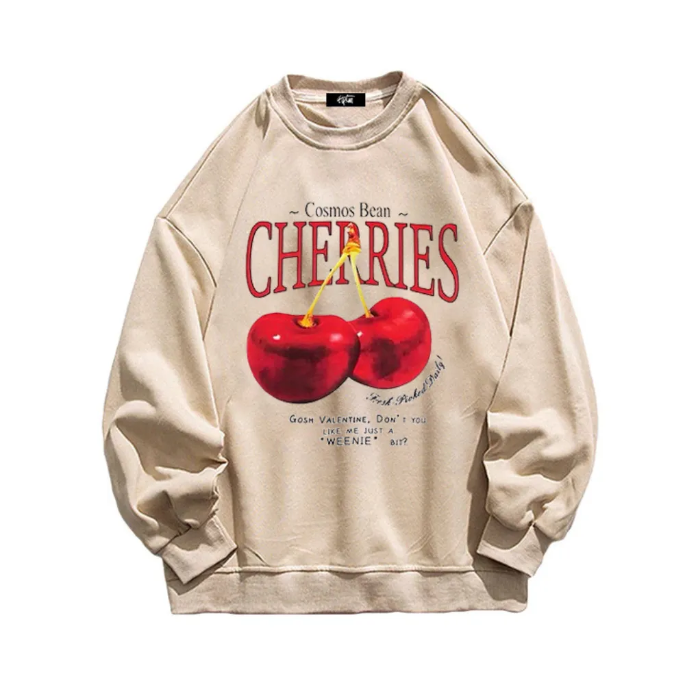 “Style trendy design realistic cherry letter” Sweatshirt